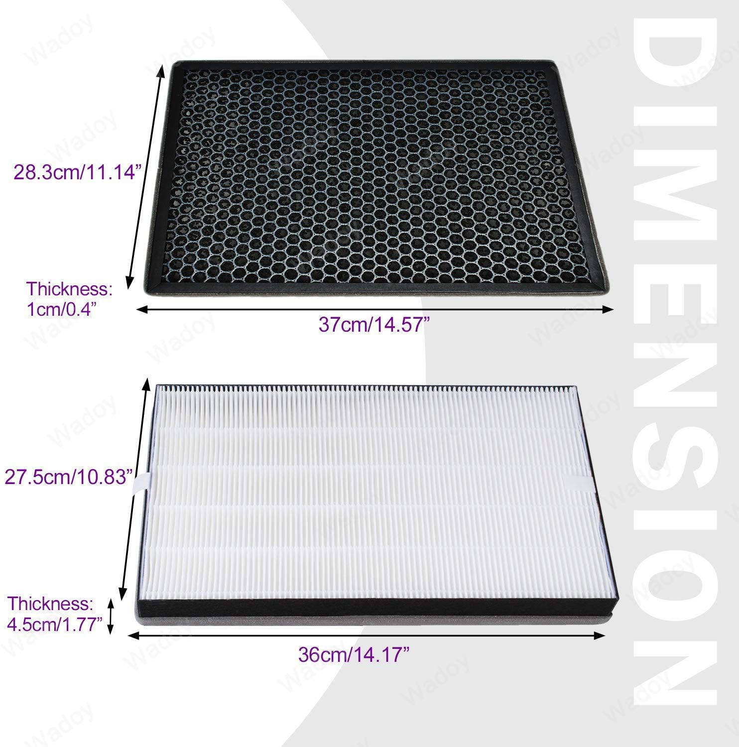 Fy2422 Nano Protect Hepa And Fy2420 Active Carbon Filters Replacement Compatible With Phil Lips Air Purifiers Series 2000 2000I, Replace Ac2889 Ac2882 Ac2887 (3 Pcs)