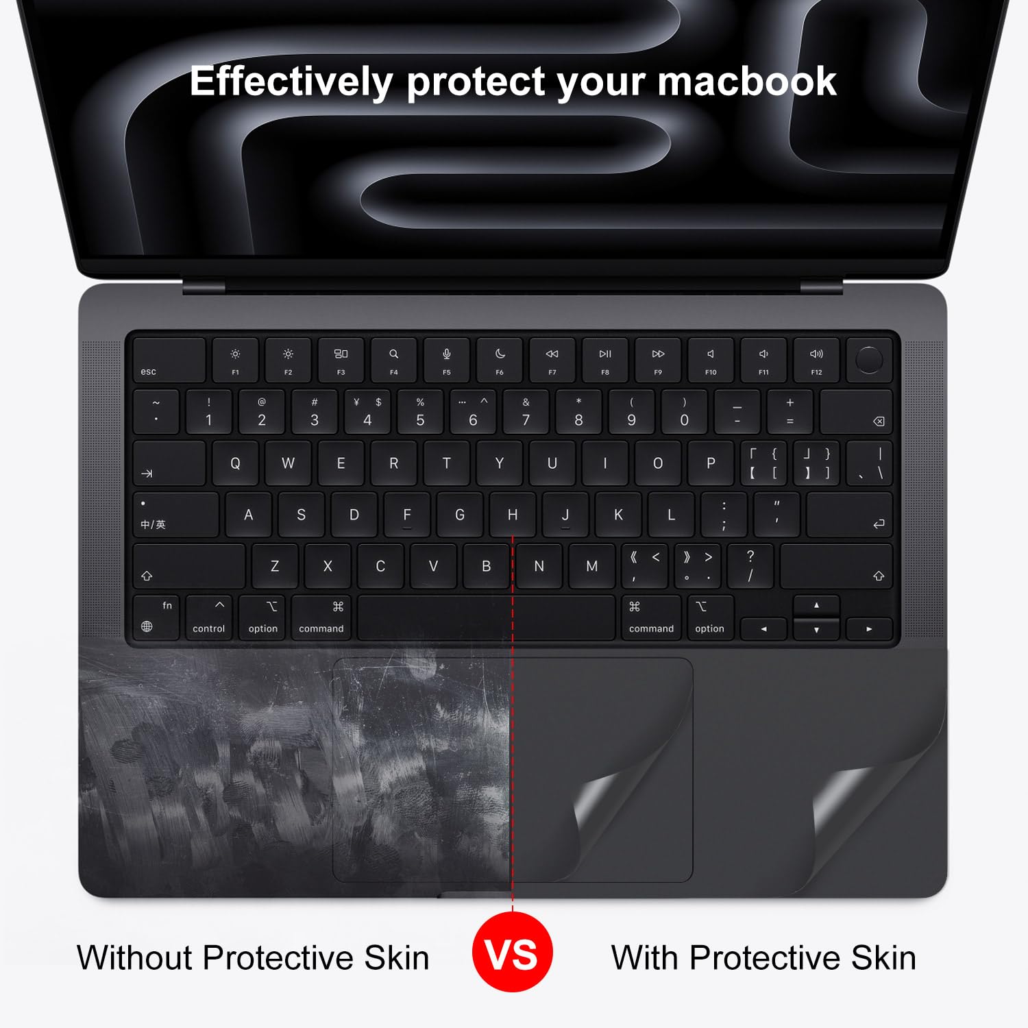 Palm Rest Cover Skin With Trackpad Protector Compatible With 2023 Macbook Pro 14 Inch M3 Pro Max Chip A2992 A2918,Macbook Pro 14