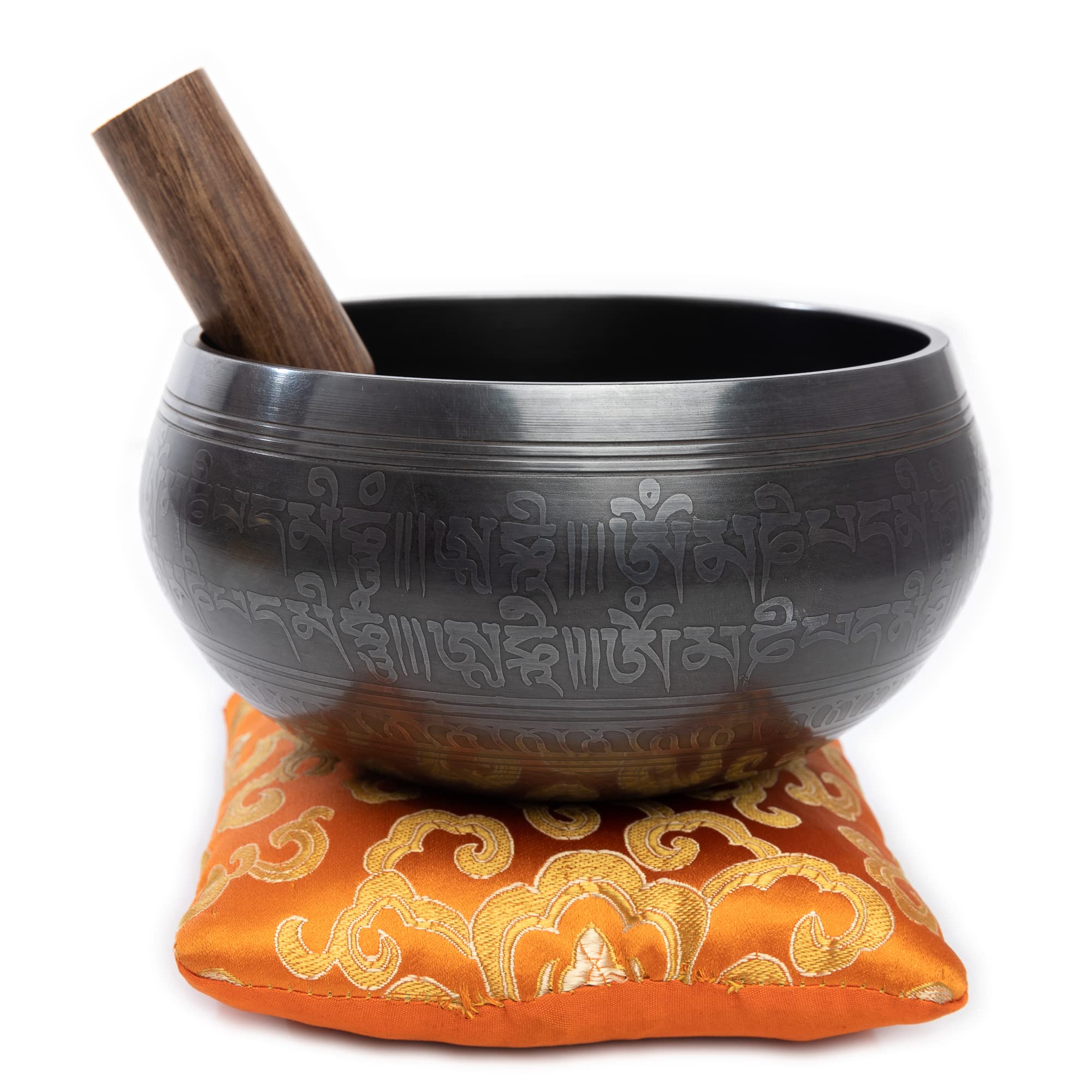 Tibetan Singing Bowl Set   Easy To Play Authentic Handcrafted For Meditation Sound Chakra Yoga Healing 4 Inches By Himalayan Baz