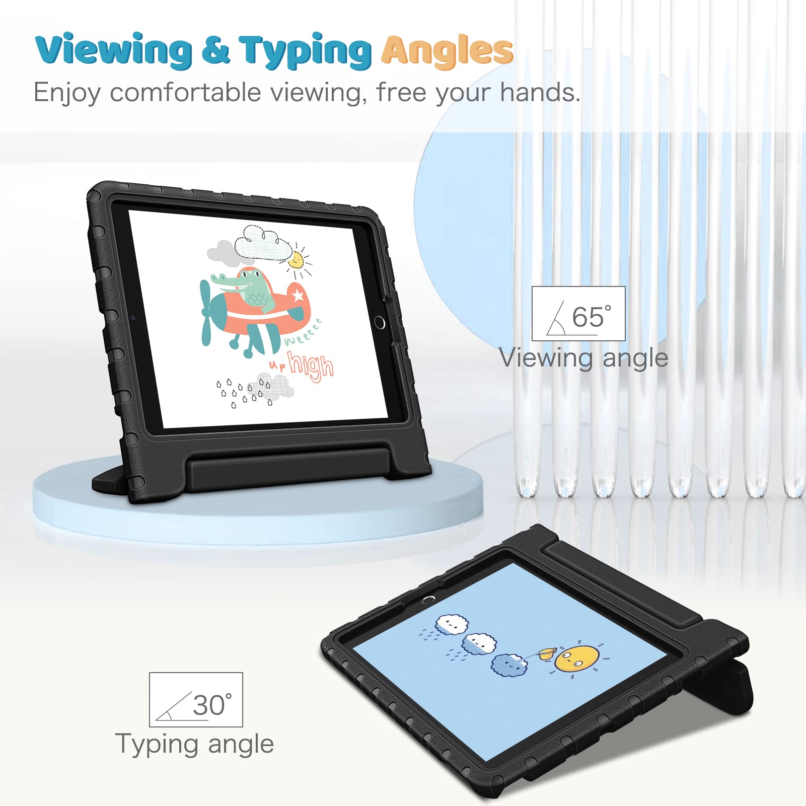 Fintie Kids Case For Ipad 9Th / 8Th / 7Th Generation (10.2 Inch 2021/2020 / 2019 Model)- Shockproof Light Weight Handle Stand Ca