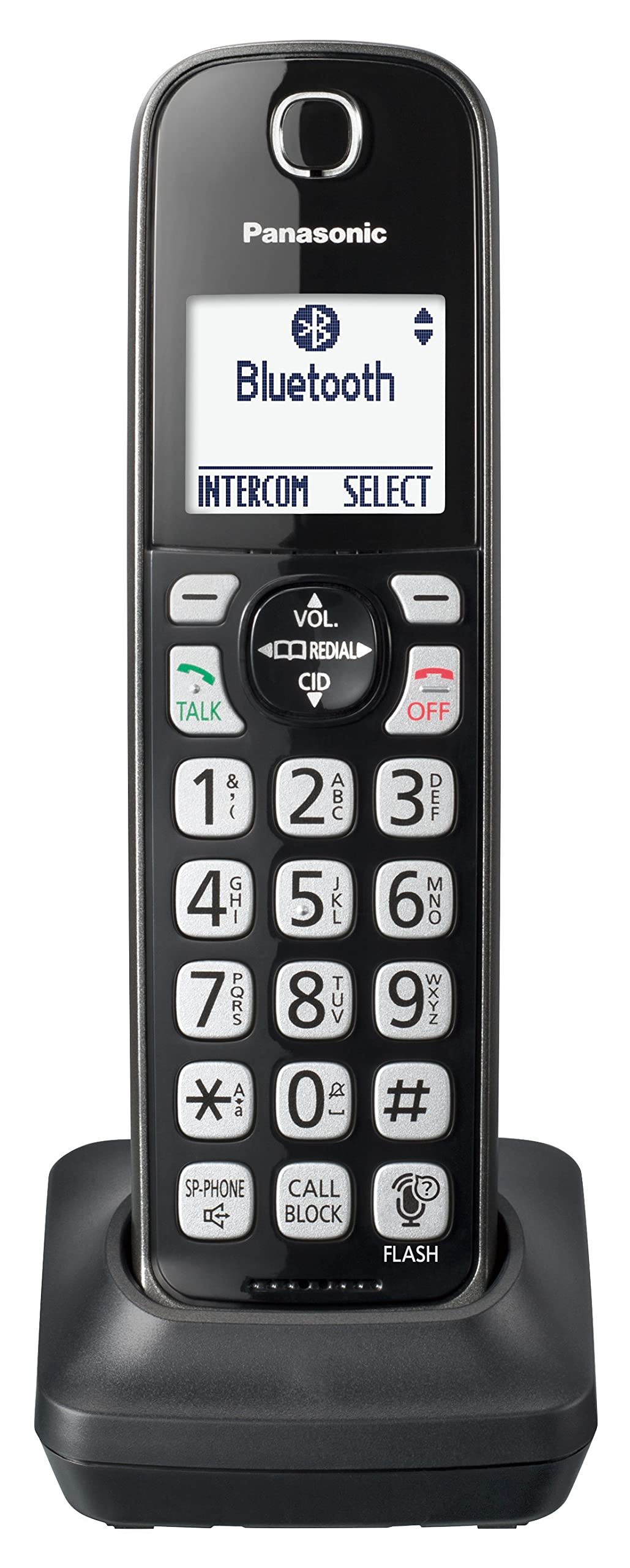 Panasonic Cordless Phone Handset Accessory Compatible With Kx Tgd66X Series Cordless Phone Systems   Kx Tgda66M (Metallic Black)