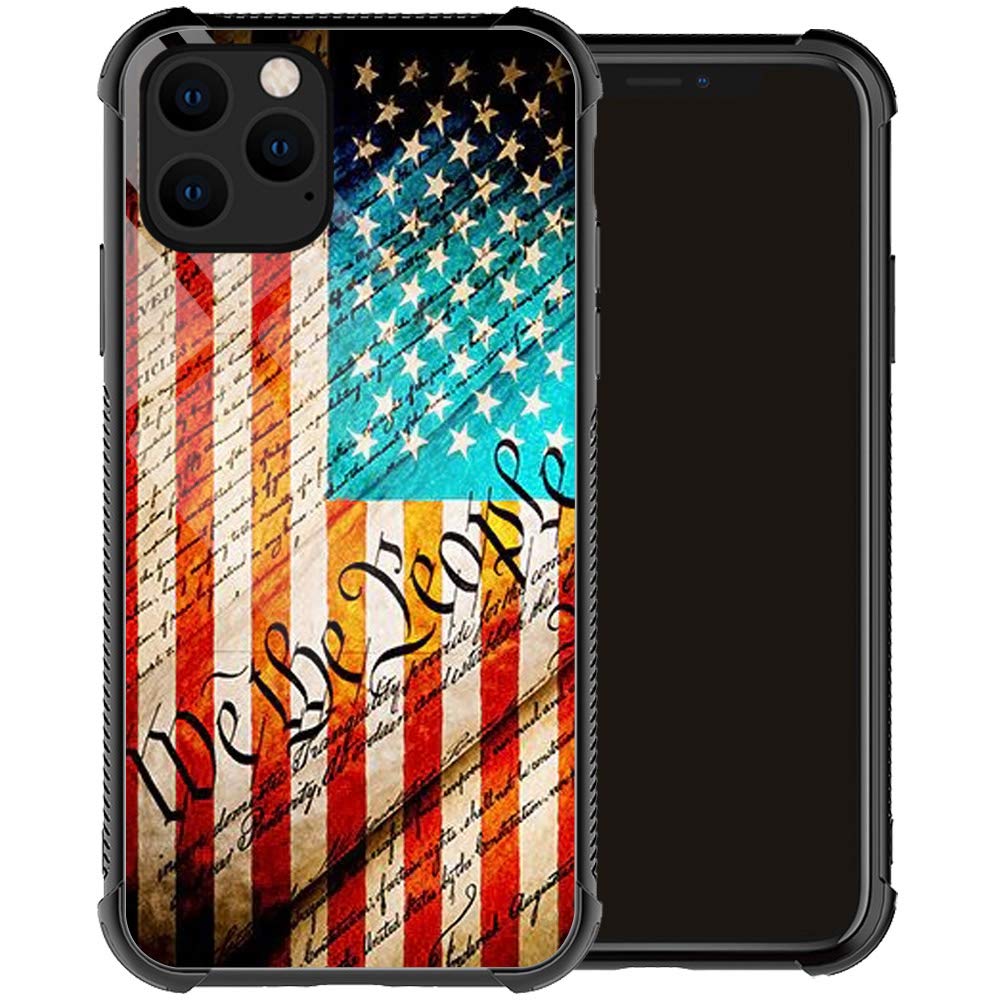 Iphone 13 Pro Case,Us Constitution Overtop American Flag Iphone 13 Pro Cases For Men Boy,Drop Protection Cool Pattern With Soft