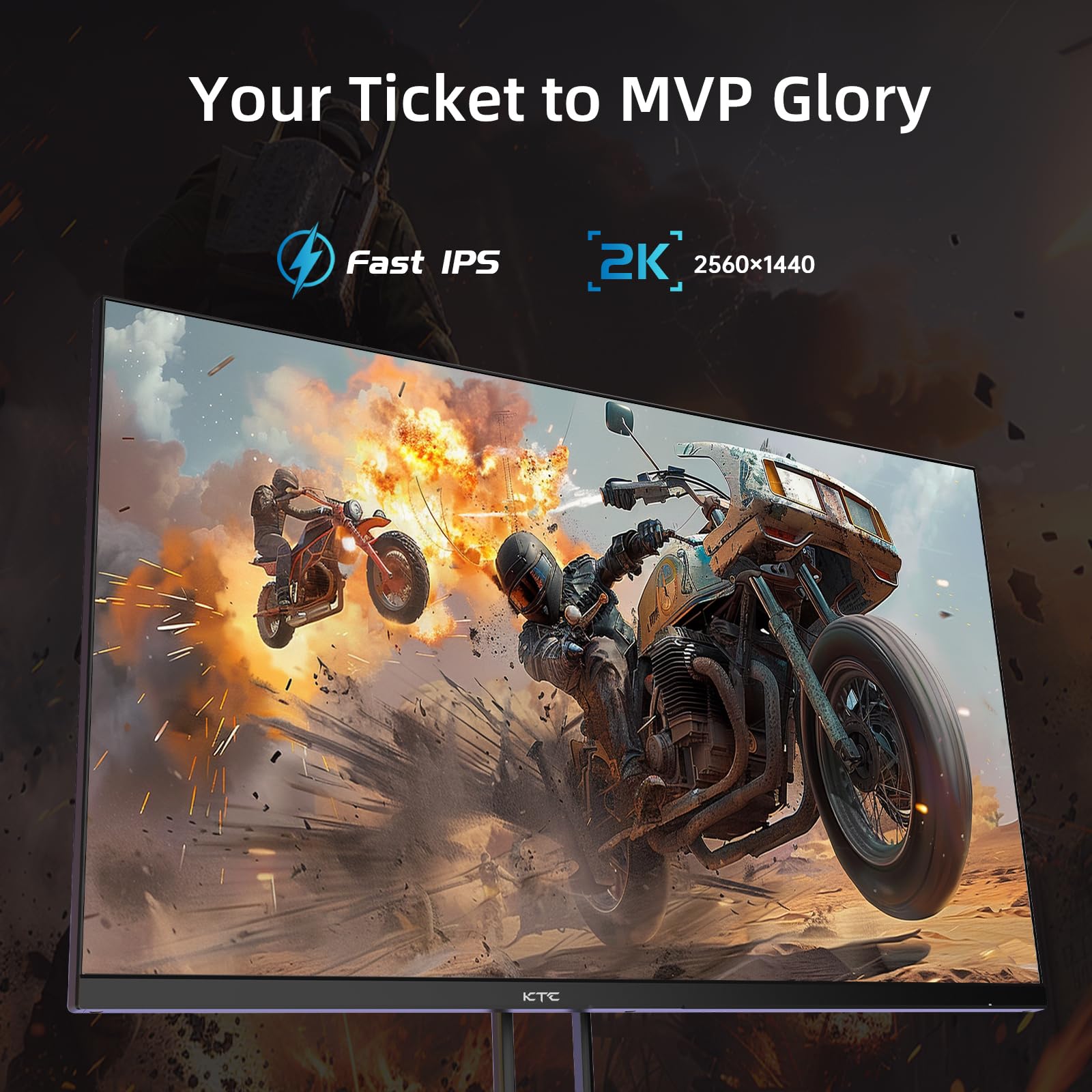 Ktc 27    Gaming Monitor 180Hz Qhd(2560   1440P), 1Ms,Fast Ips Monitor,122% Srgb,2X Dp & 2X Hdmi,Hdr 10,Vesa,Freesync 144Hz 2K M