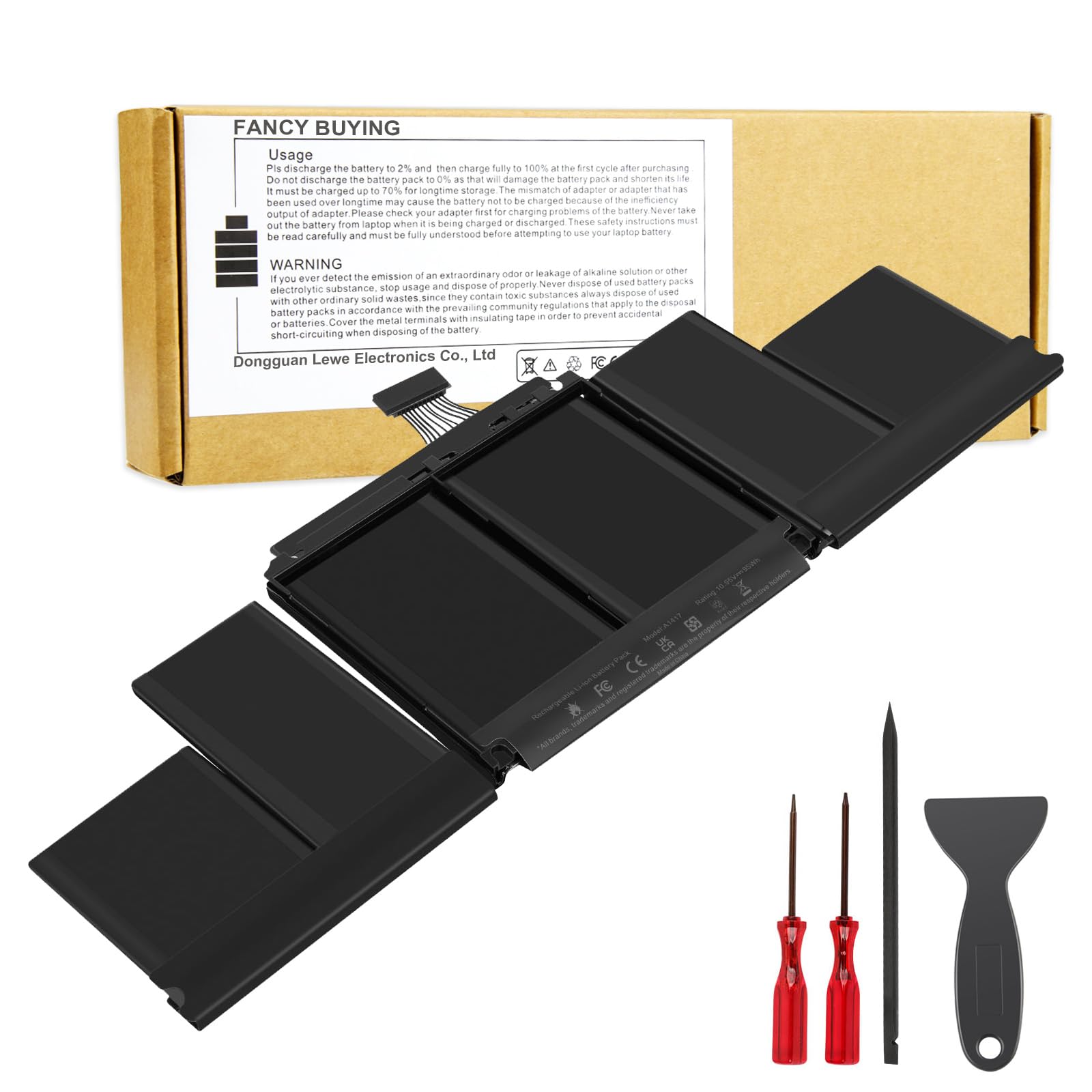 A1417 Laptop Battery Replacement For Macbook Pro 15 Inch Retina A1398 [ Mid 2012 Early 2013], Fits Md831Ll/A Mc975Ll/A Mc976Ll/A