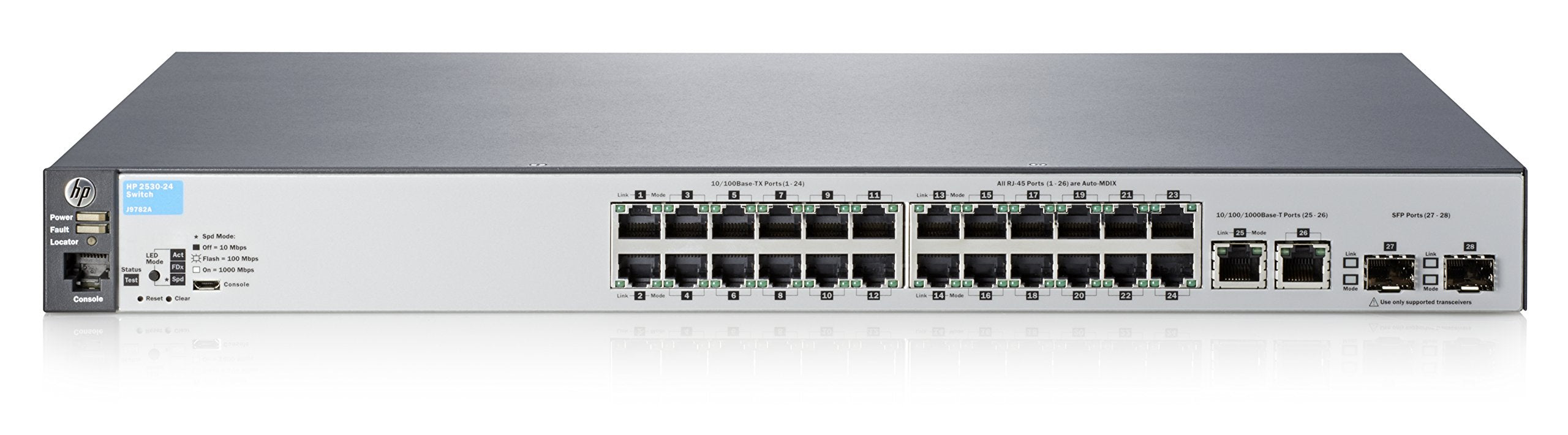 HP J9782A 2530 Series Aruba 2530-24 24-Port Fast Ethernet 2-Port SFP Switch
