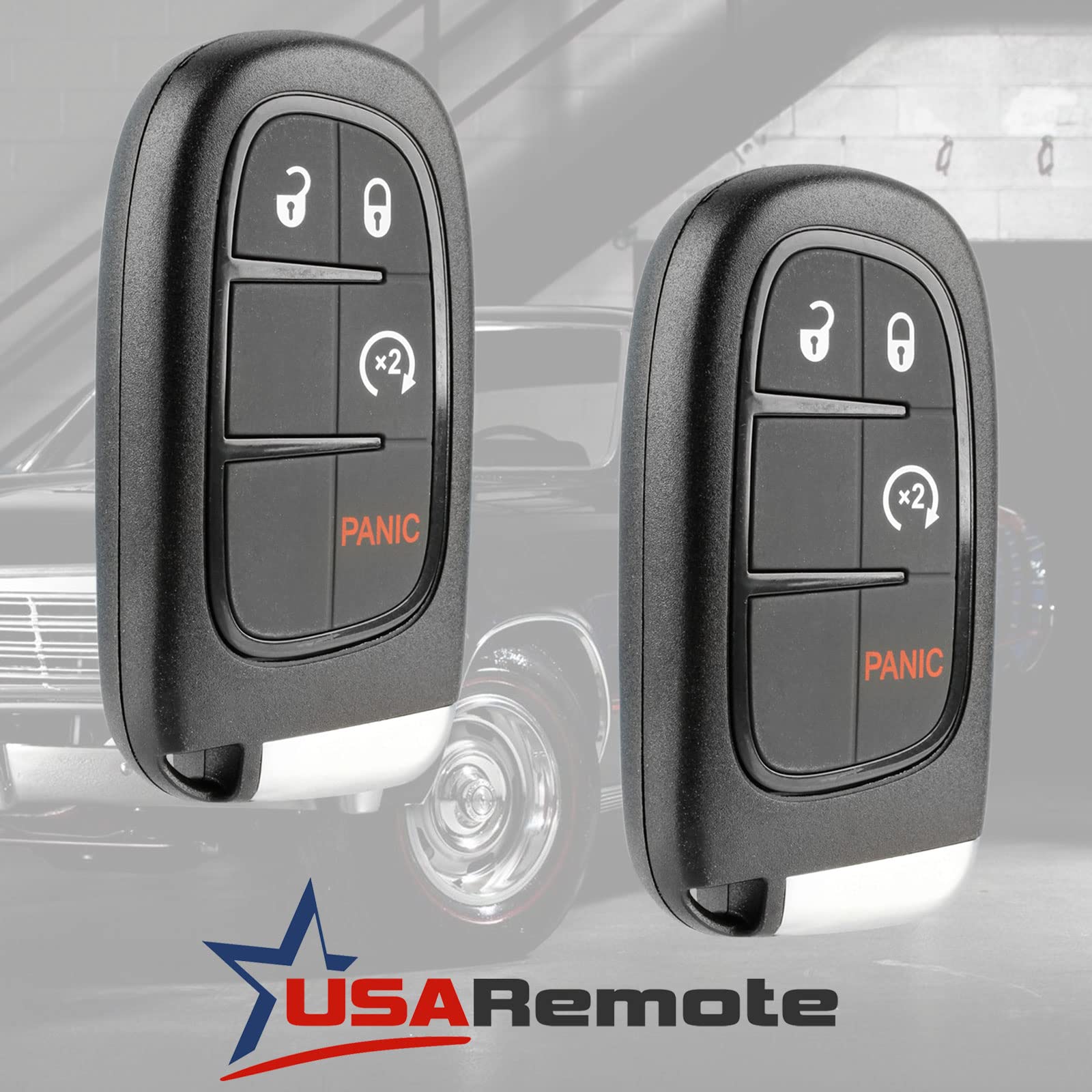 2 Key Fits Ram 2013 2014 2015 2016 2017 2018 Smart Keyless Entry Remote Fob (Gq4-54T)