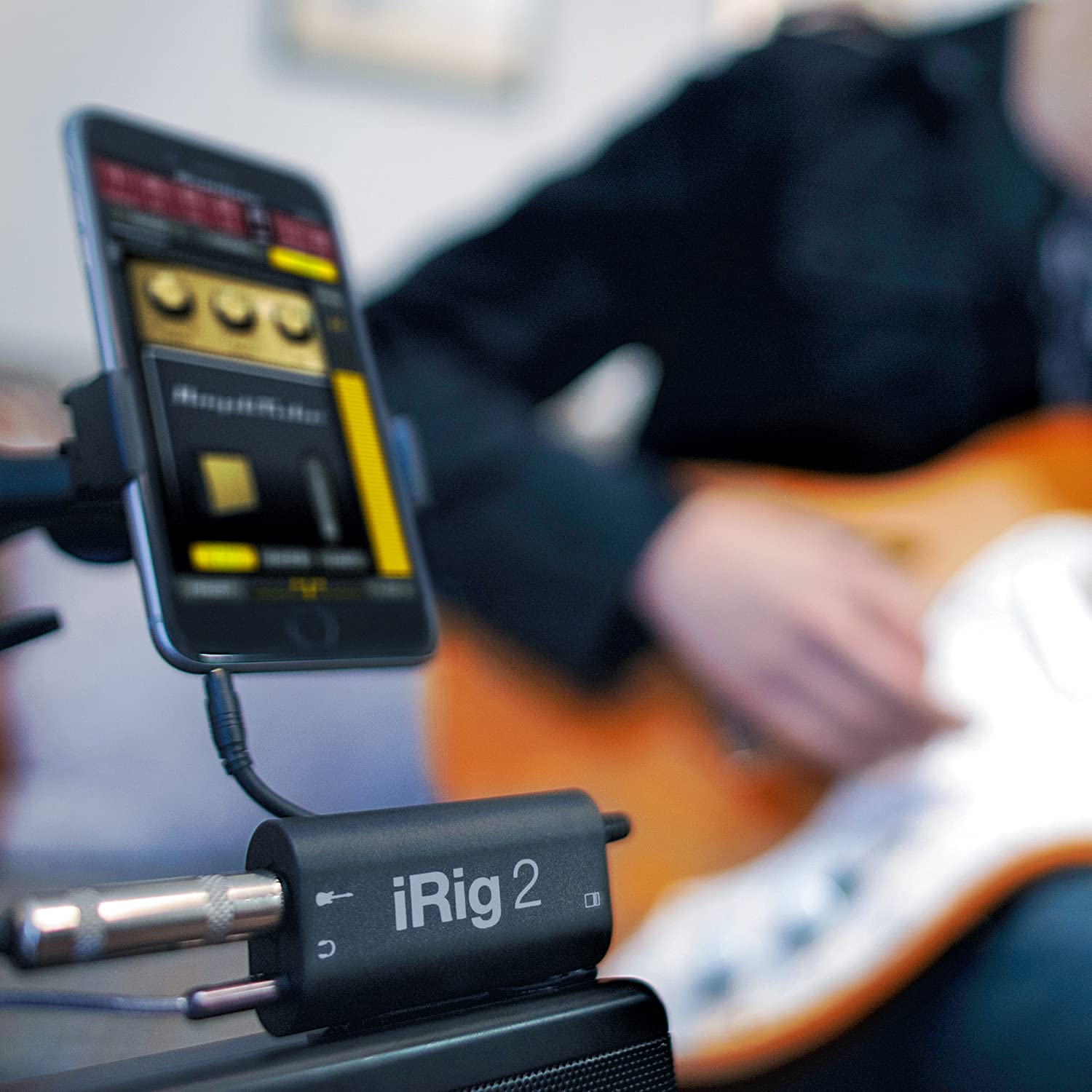 Ik Multimedia Irig 2 Portable Guitar Audio Interface, Lightweight Audio Adapter For Iphone And Ipad With Instrument Input And He