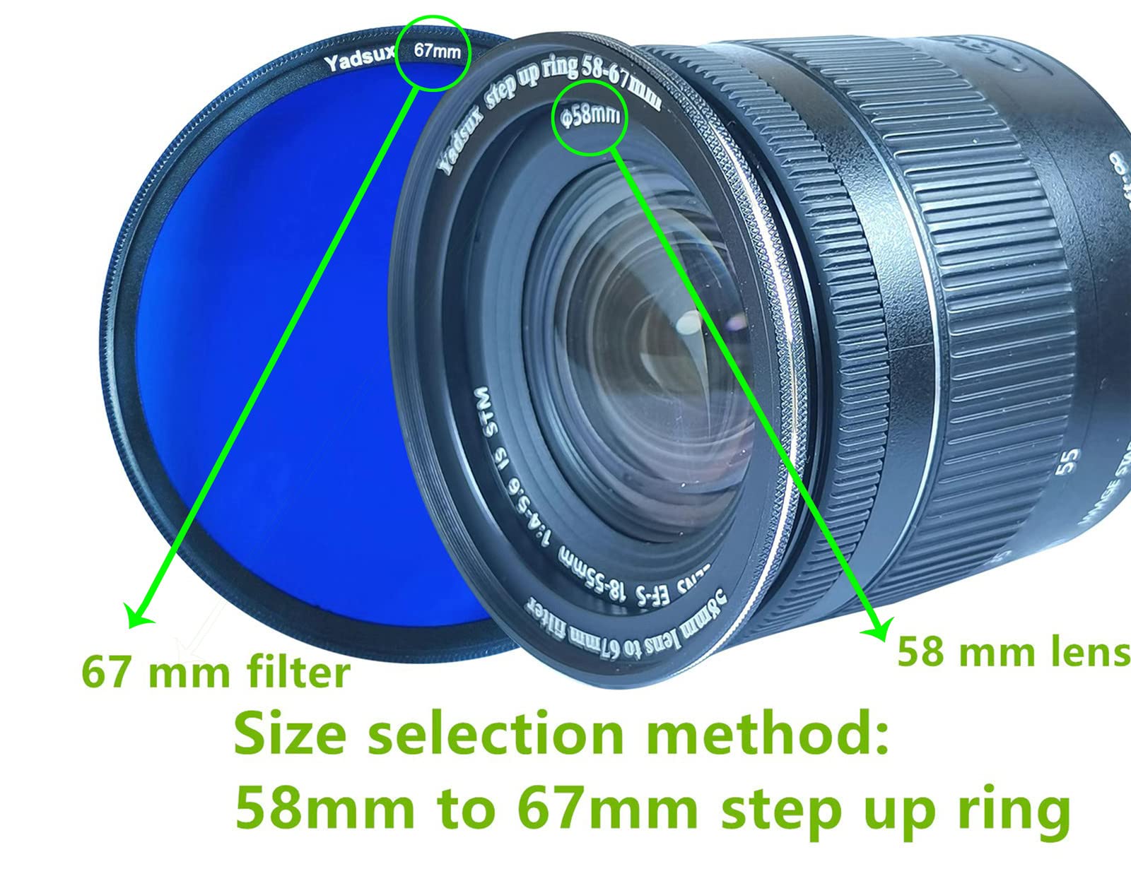 55 To 72Mm Step Up Adapter Ring, 55Mm Lens To 72Mm Filter (55Mm To 72Mm)