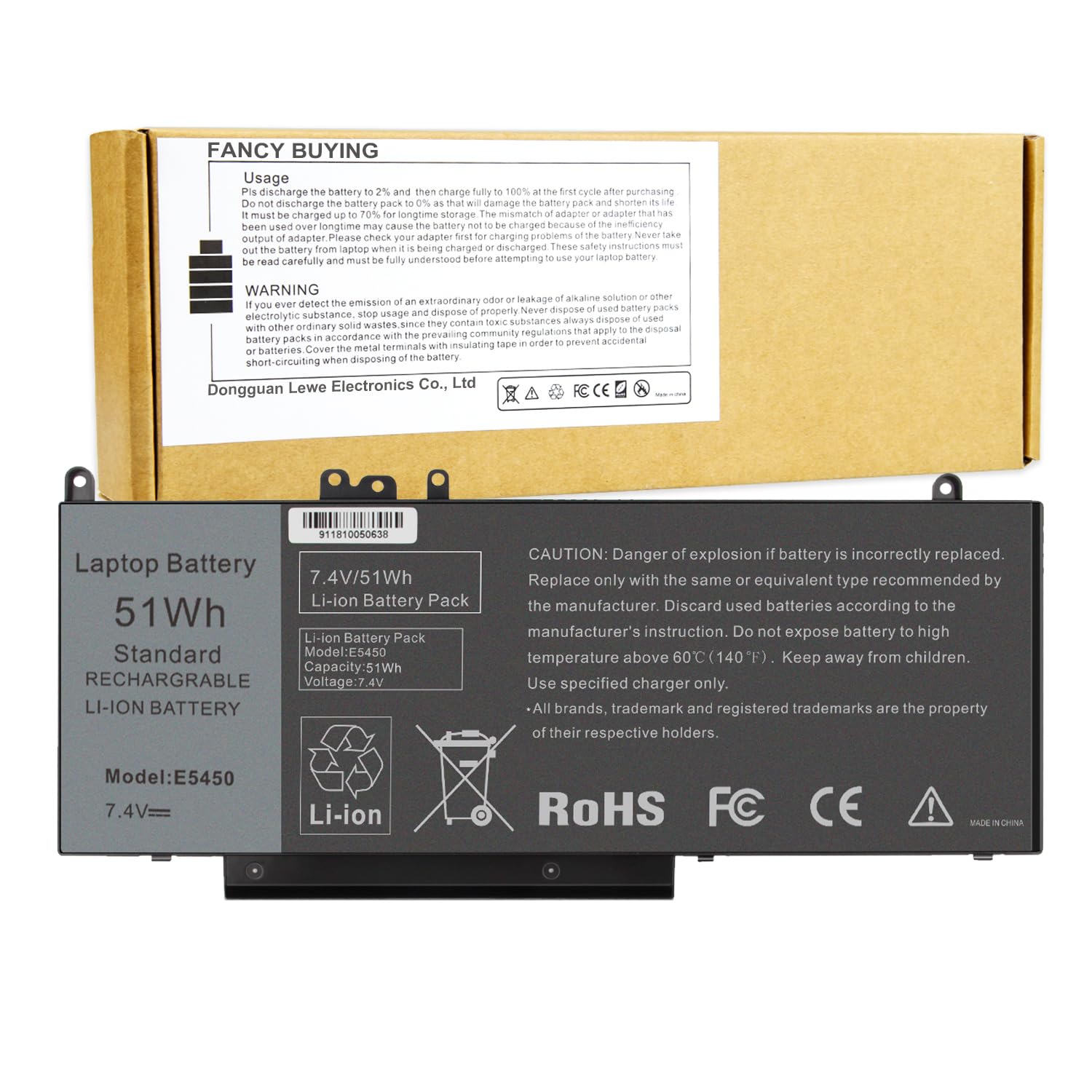 G5M10 Battery For Dell Latitude 14 15 E5450 E5550 E5250 P48G001 Series, 15.6 Inch, Wyjc2 0Wyjc2 8V5Gx R9Xm9 1Ky05 08V5Gx Vmkxm 5