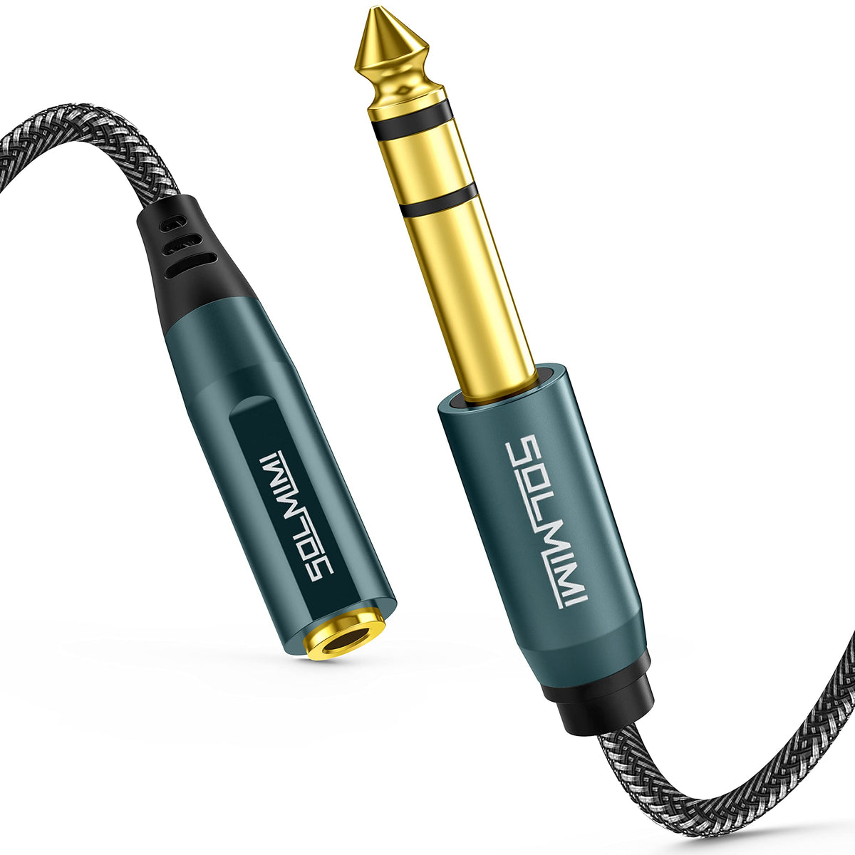 Solmimi 14 To 35Mm Headphone Adapter, 14 To 18 635Mm Male To 35Mm Female Trs Stereo Audio Adapter Cable For Headphone Mixer Guit