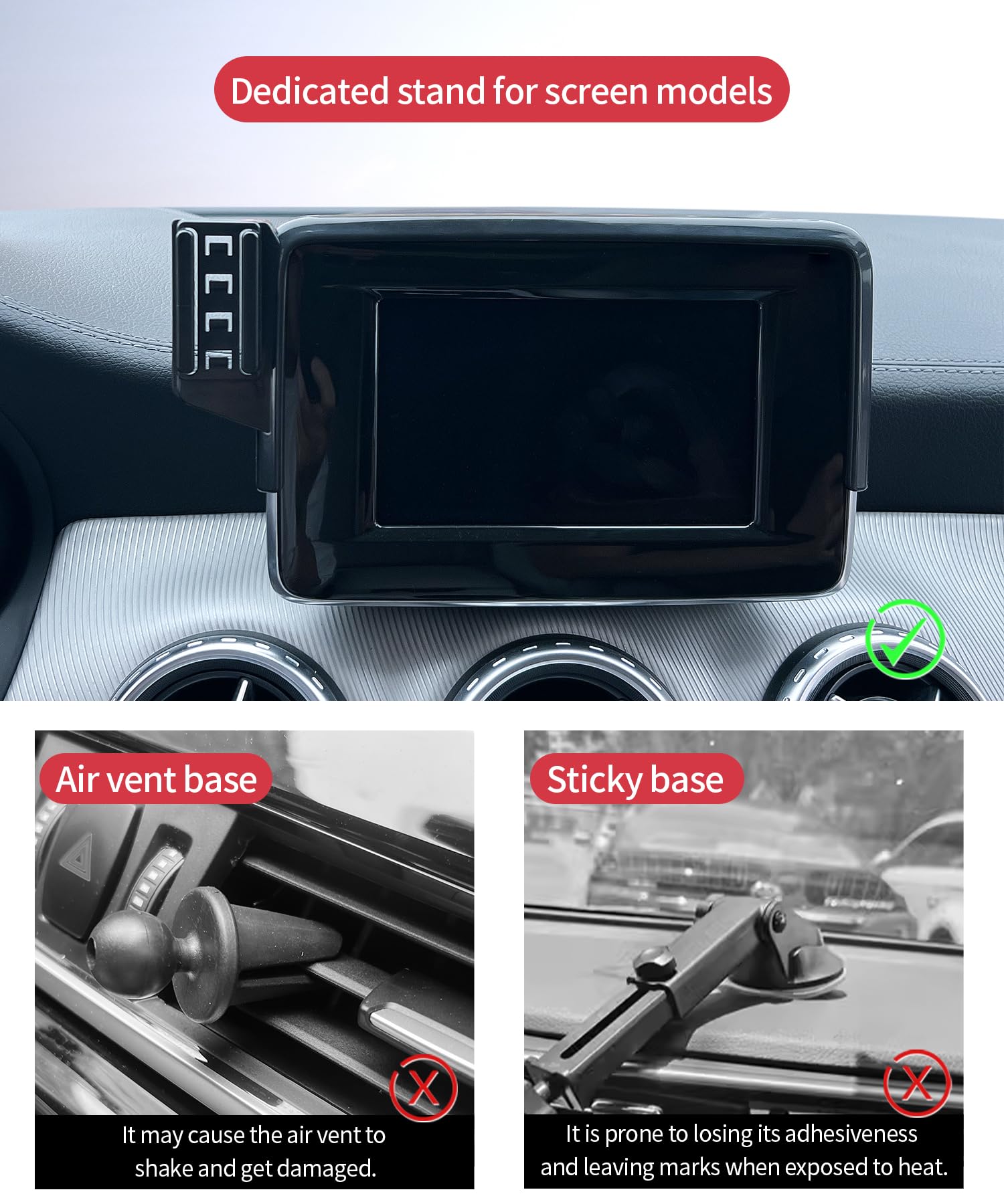 Masergogo Wireless Charging Car Phone Holder For Mercedes Benz Gla-Class 2015/Cla-Class 2015 Accessories 5.8 Inch Screen Fixed C