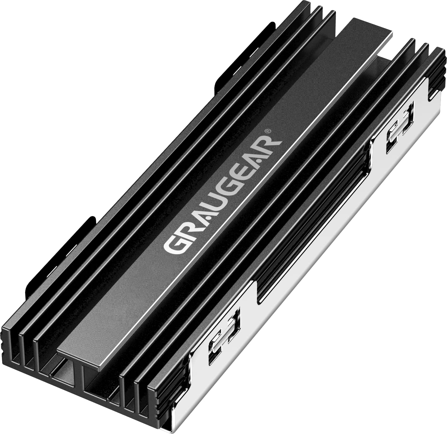 GRAUGEAR M.2 2280 NVMe SATA SSD Heatsink, Aluminum Alloy Plate-Fin Design, PS5 Heatsink Cooler Kit, Suitable for PlayStation5 an