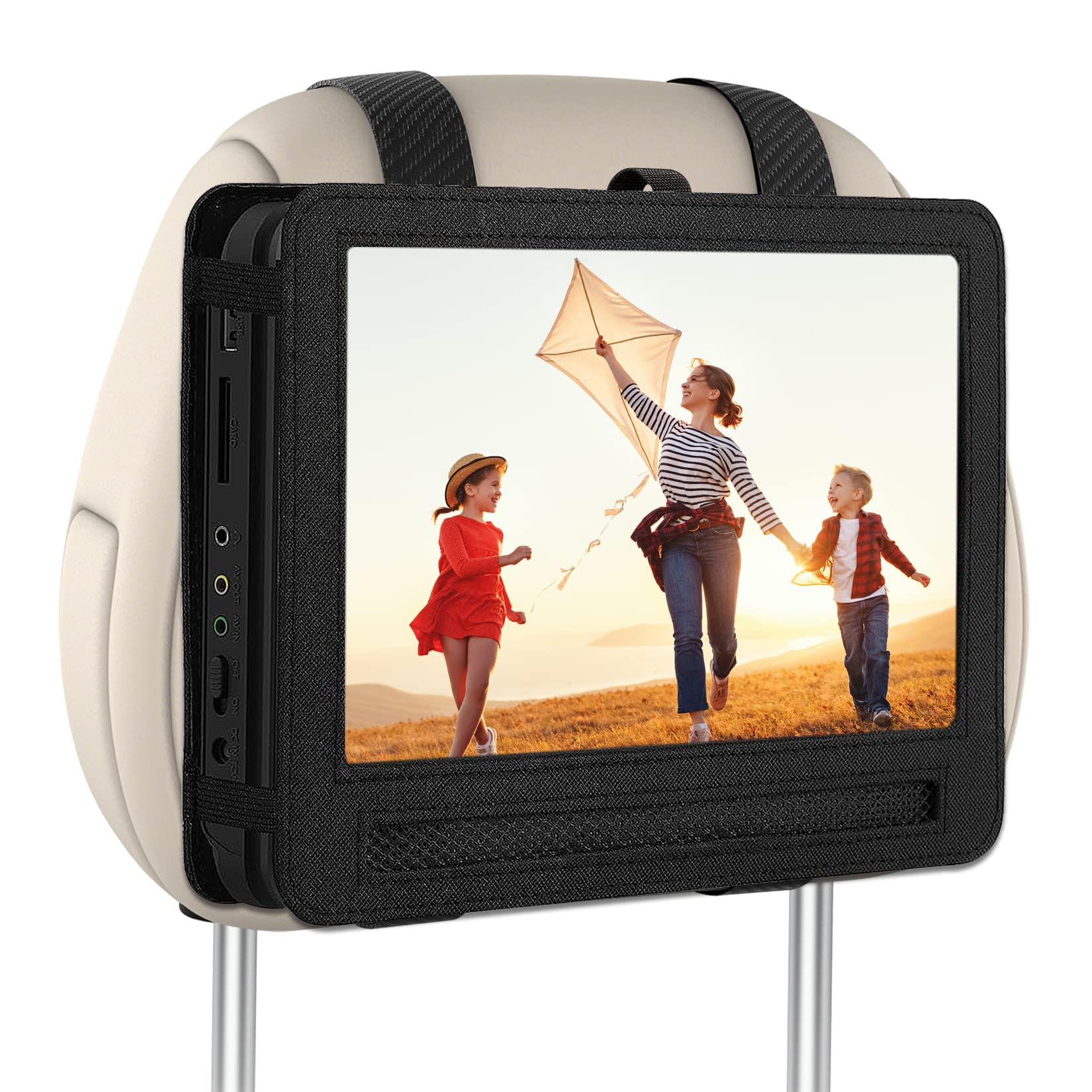 Portable Dvd Player Headrest Mount Holder Car Headrest Mount Holder Strap Case For Swivel & Flip Style Portable Dvd Player With 