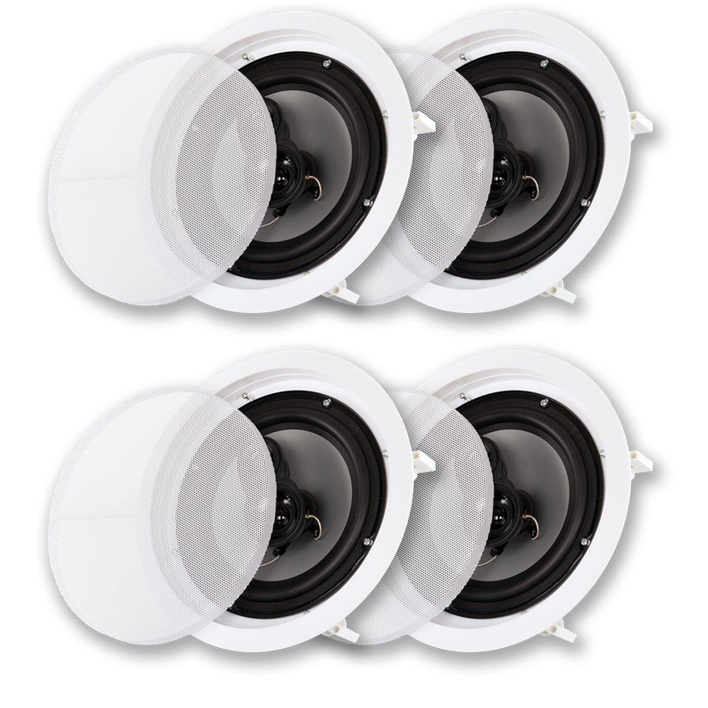 Acoustic Audio Cs Ic83 In Ceiling 8'' Speaker 2 Pair Pack 3 Way Home Theater 1400 Watt