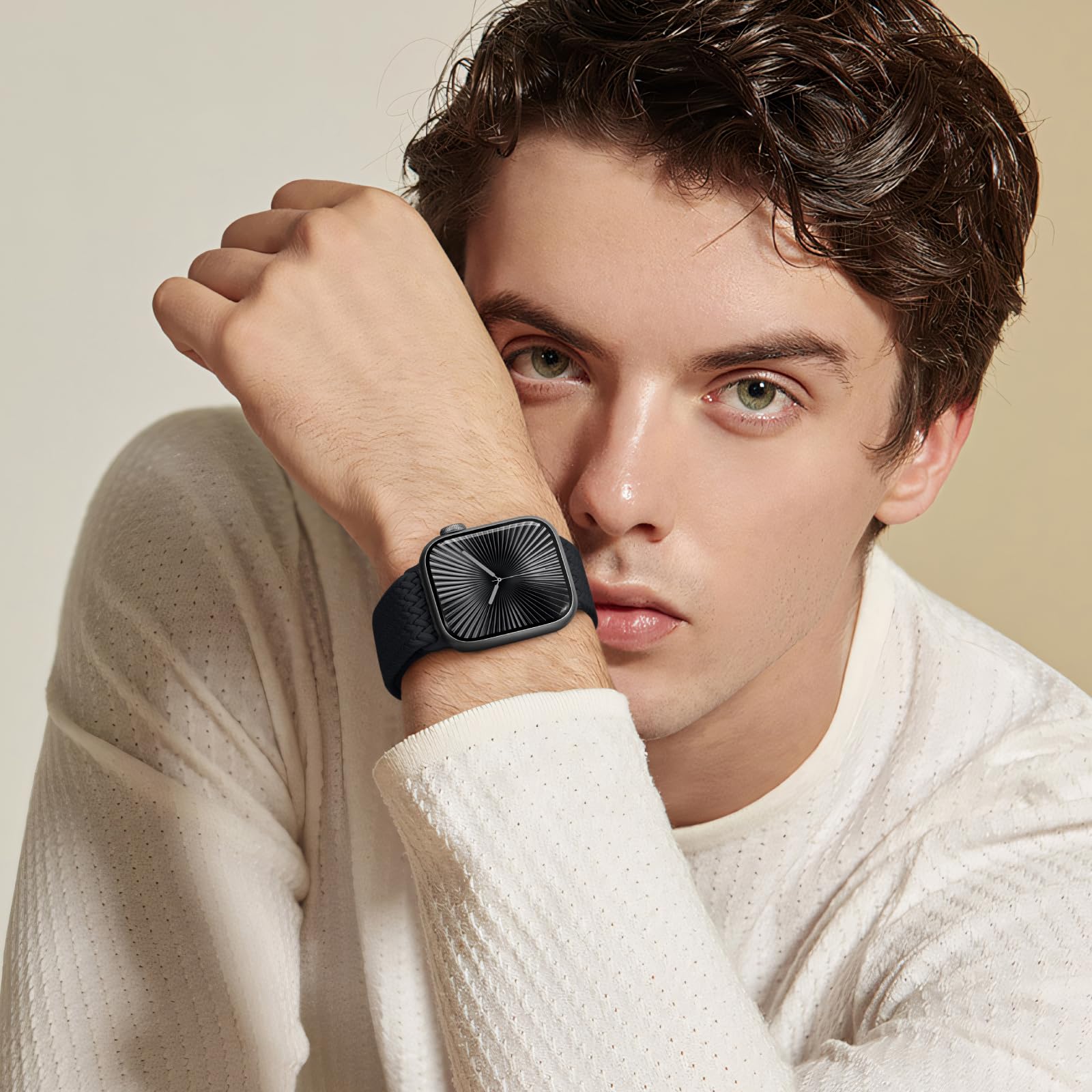 Braided Stretchy Bands With Magnetic Clasp Compatible For Apple Watch Band 38Mm 40Mm 41Mm 42Mm 44Mm 45Mm 46Mm 49Mm Women Men, So