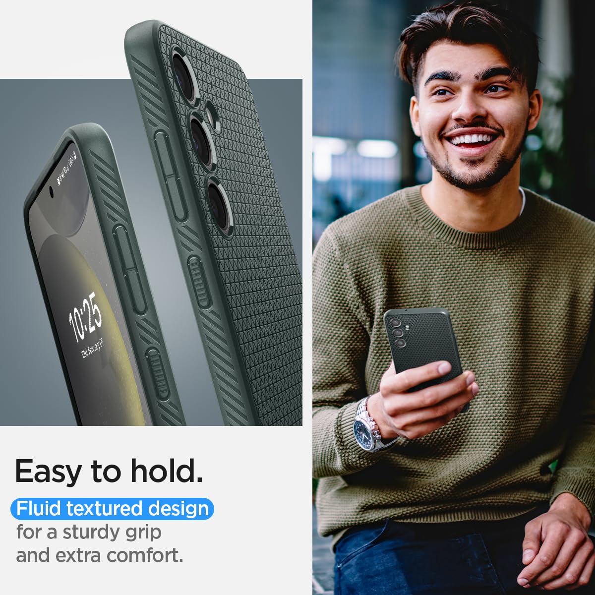 Spigen Liquid Air Designed For Galaxy S24 Case (2024) [Military-Grade Protection] - Abyss Green