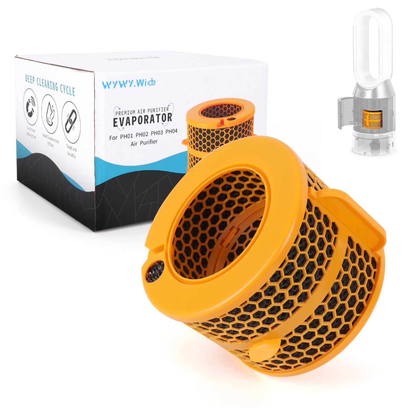 Wywy.Wide Air Purifier Carbon Fiber Evaporator Filter Replacement For Dyson Ph01 Ph02 Ph03 Ph04 Ph3A Air Purifier Replacement Pa