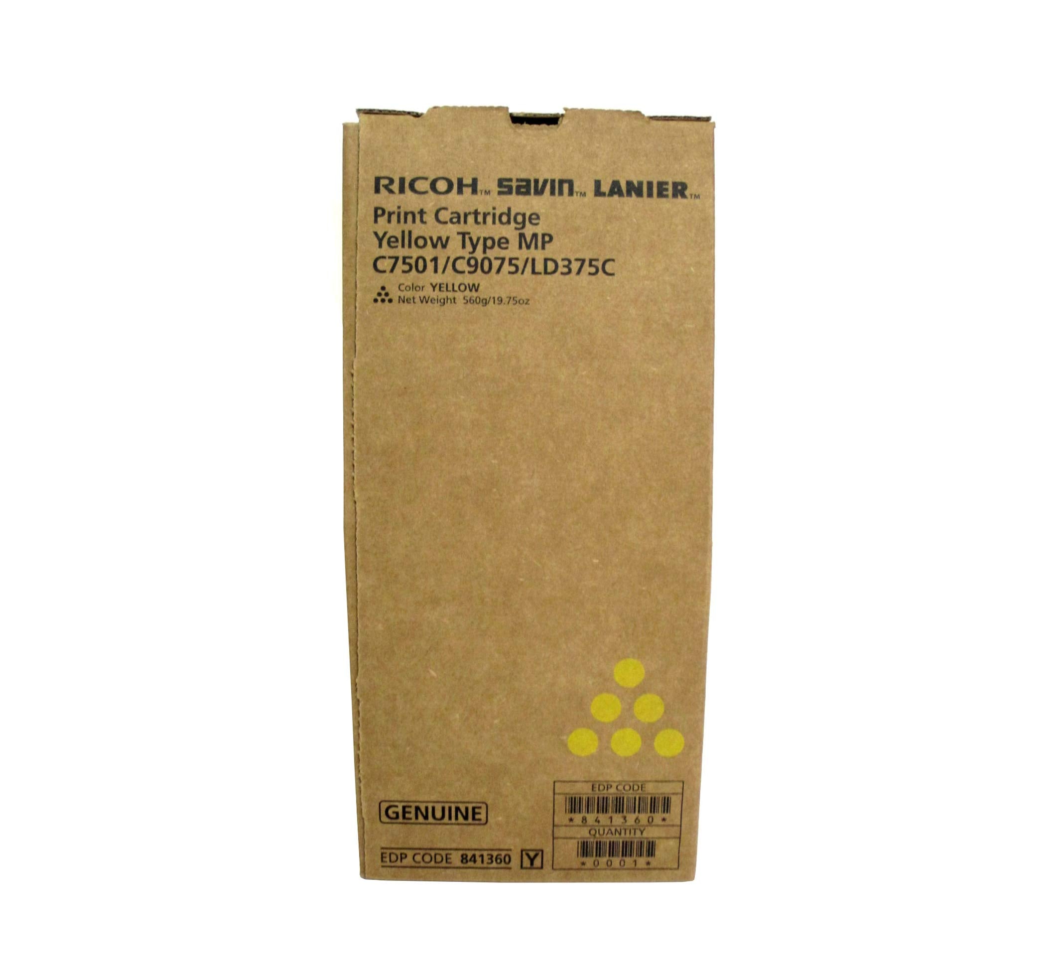 Ricoh Aficio MPC6501 1 SD Yld Yellow Toner