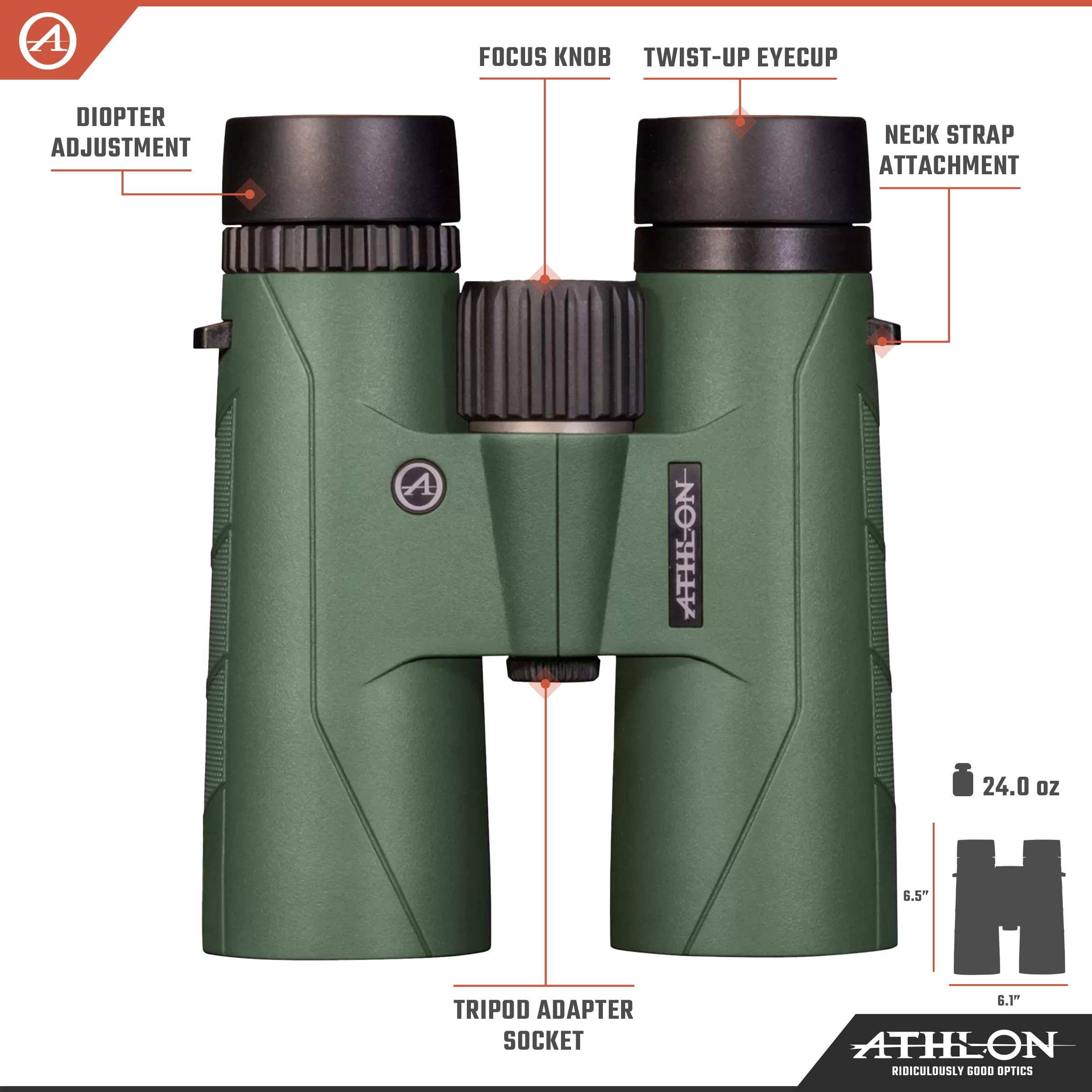 Athlon Optics Forerunner 10X42 Binoculars