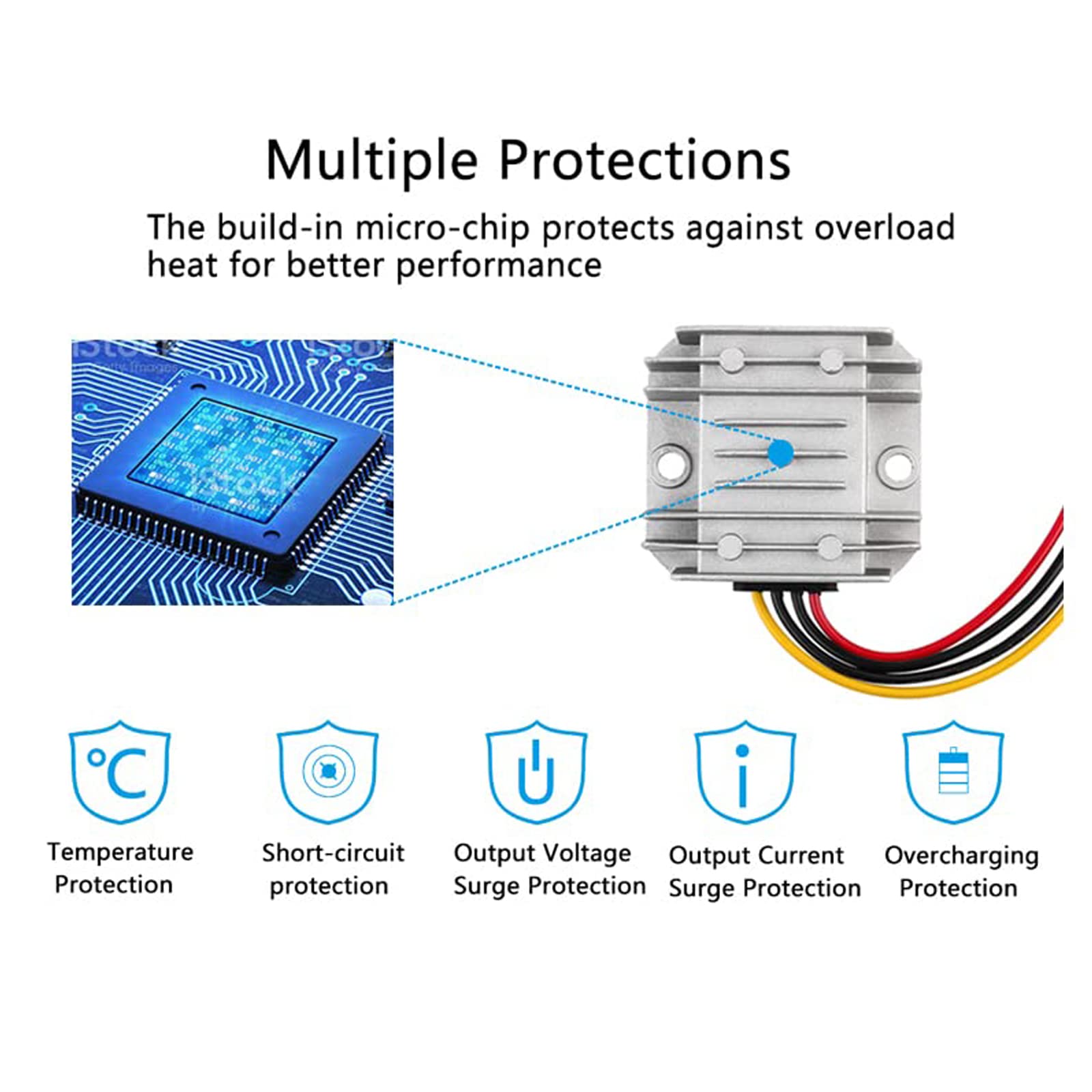 Dc 12V Voltage Regulator Dc 8V ~ 40V To 12V 3A 36W Converter  Dc 36V 24V 18V To 12V Step Down Converter Regulator Waterproof Mod