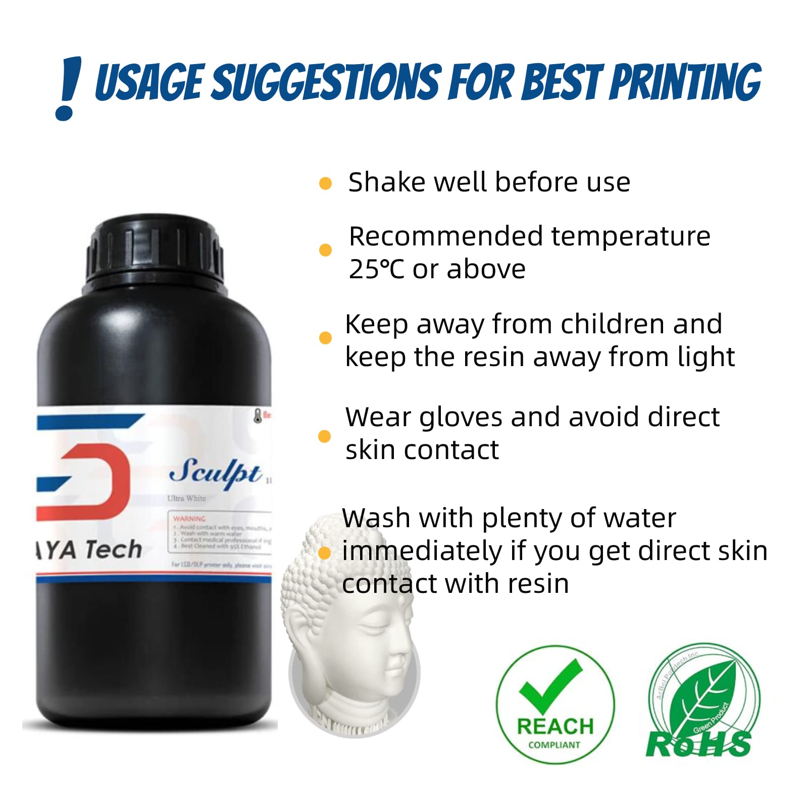 Siraya Tech Sculpt Ultra 3D Printer Resin High Temperature Resolution Resistance Lcd Uv Curing Resin For Engineering Jewelry And