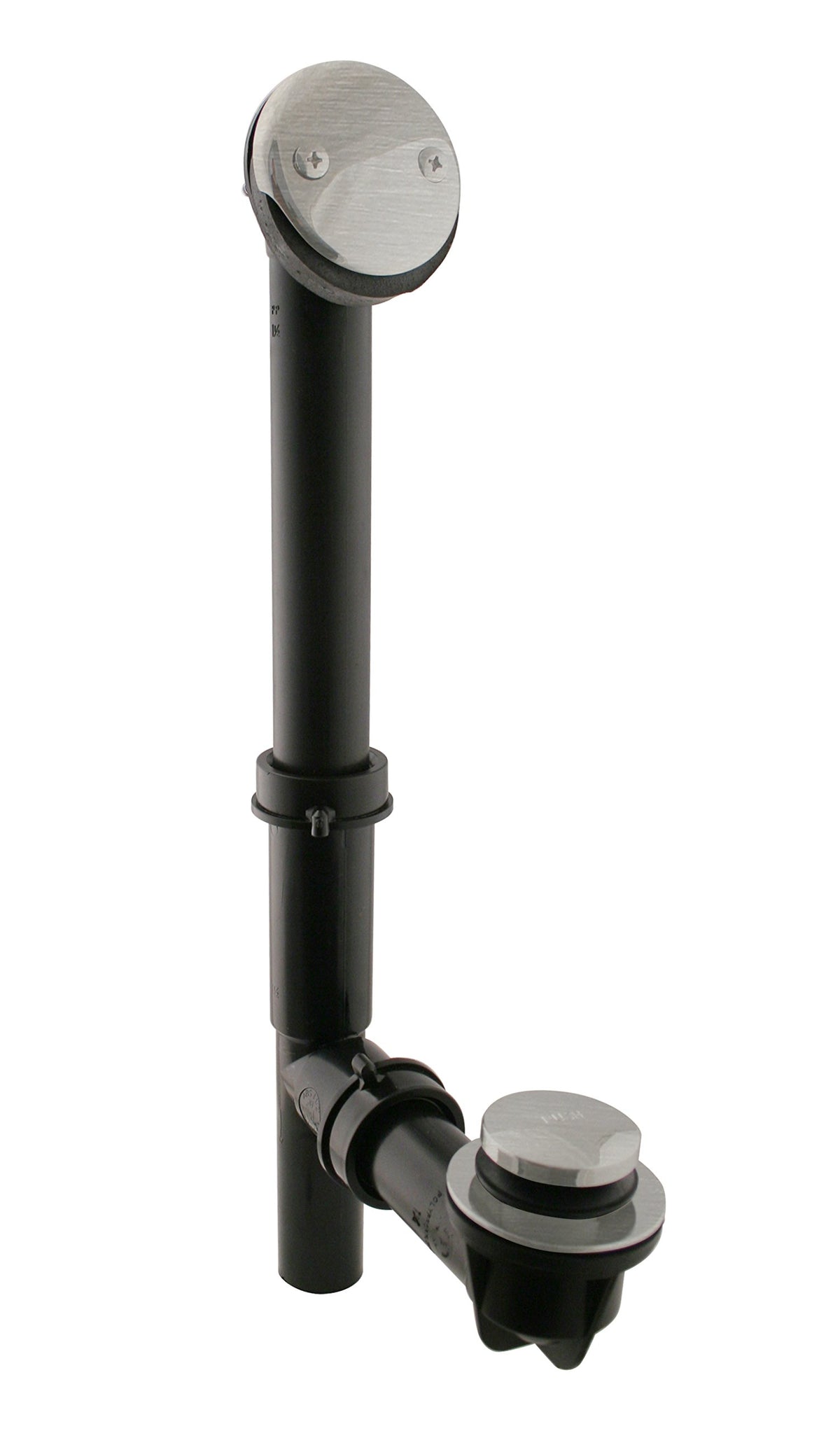 Westbrass 593144 07 Black 1 12 Tubular Tip Toe Bath Waste Drain Kit, Satin Nickel