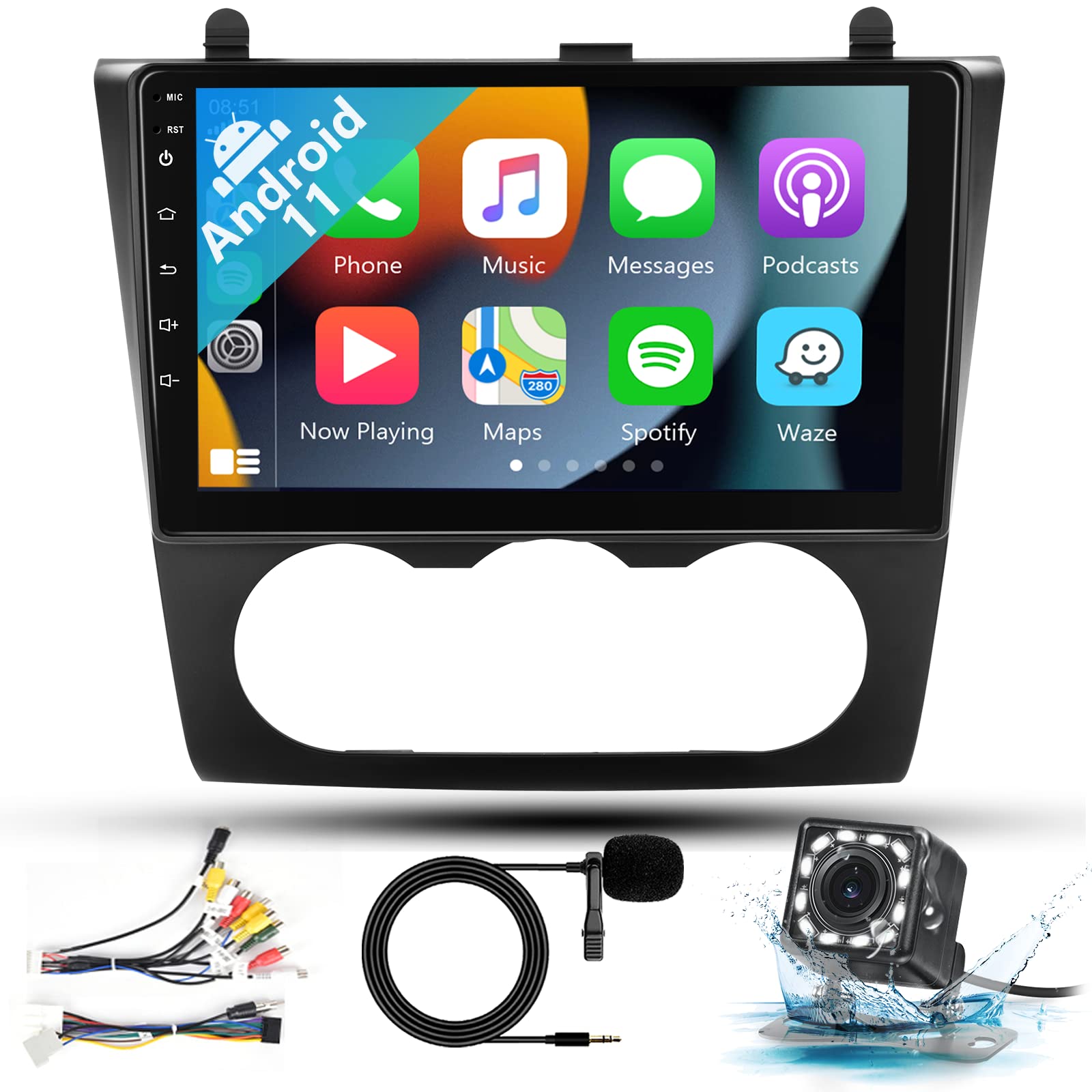 For Nissan Altima 2008 2012 Android 13 Car Stereo With Wireless Carplay/Android Auto Wifi Gps Navigation Radio Player Hd Touchsc