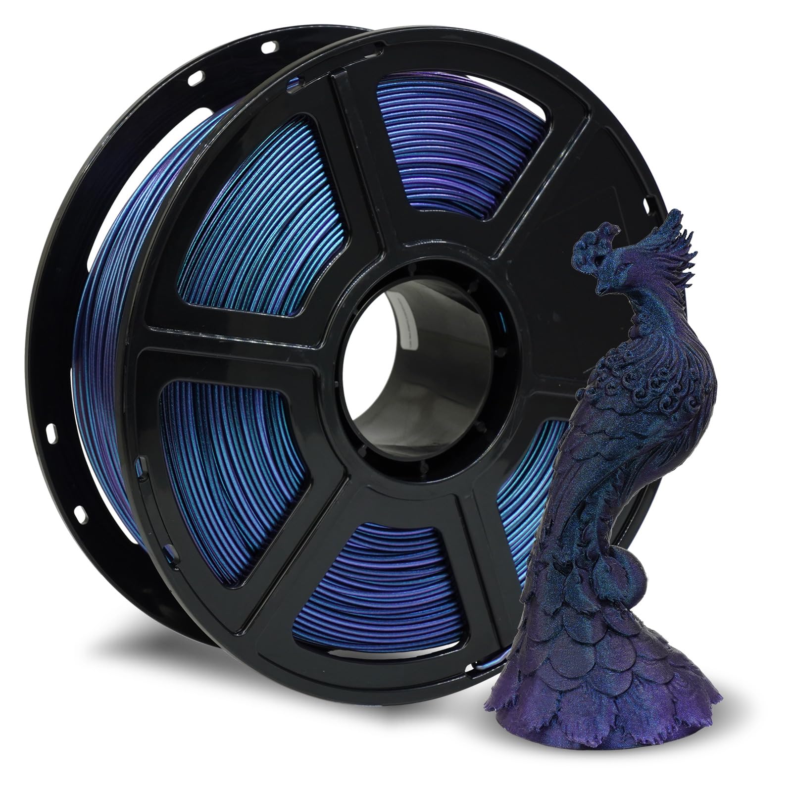 Flashforge Rapid Pla Filament 1.75Mm +/  0.02Mm Burnt Titanium & Nebula Purple Gradient, Max 500Mm/S High Speed Printing, 3D Pri