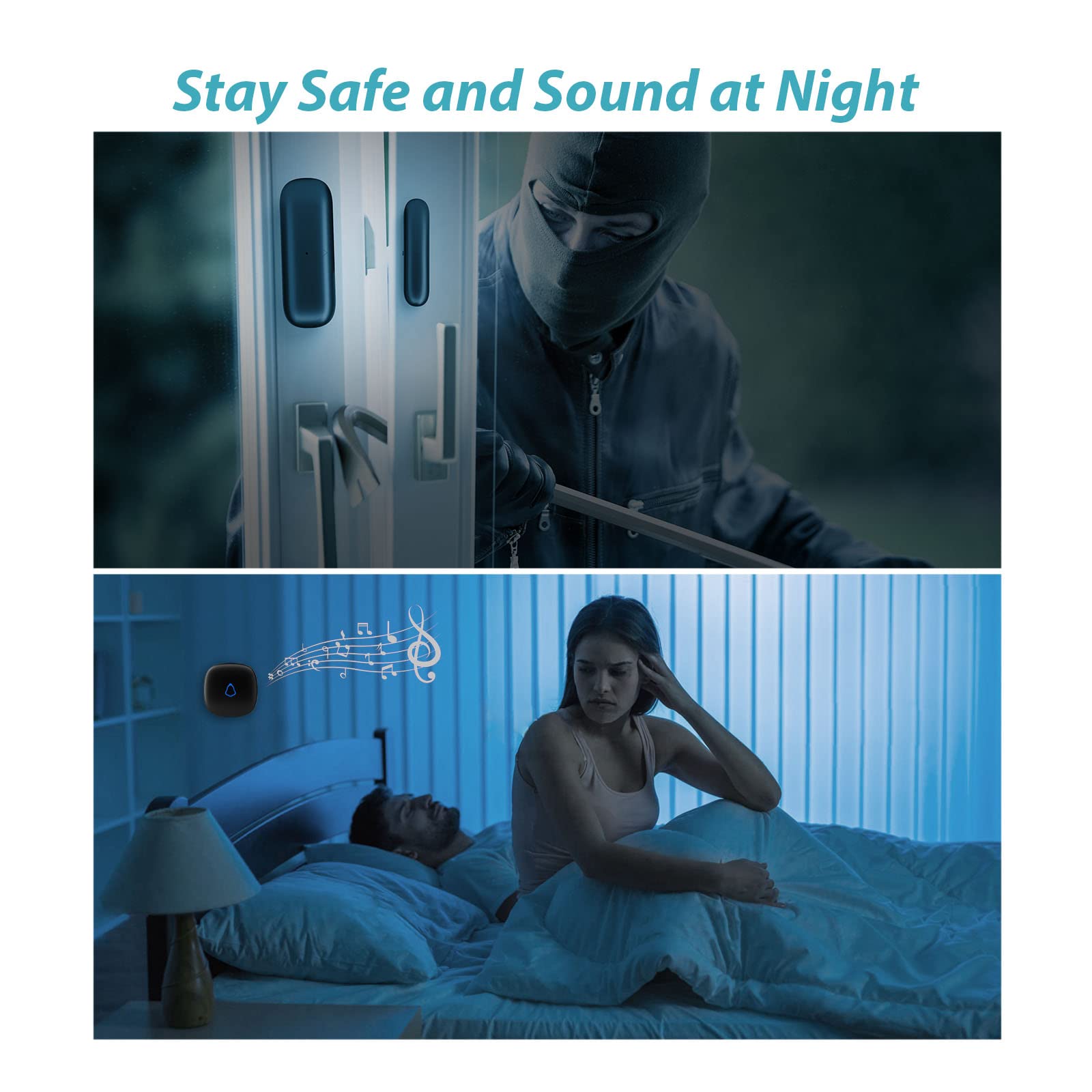 Metak Door Chime, Wireless Door Open Contact Sensor Alarm With 500 Ft Range, 58 Chimes And 5 Volume Levels For Business/Store/Ho