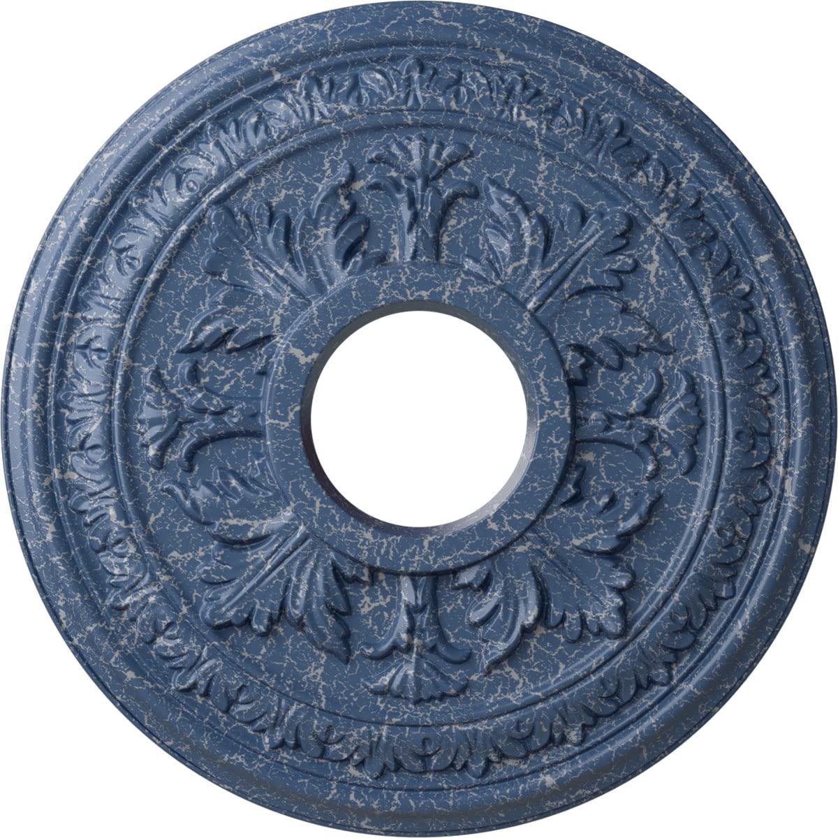 Ekena Millwork Cm15Baamc Baltimore Ceiling Medallion, 15 3/8''Od X 4 1/4''Id X 1 1/2''P, Hand Painted Americana Crackle