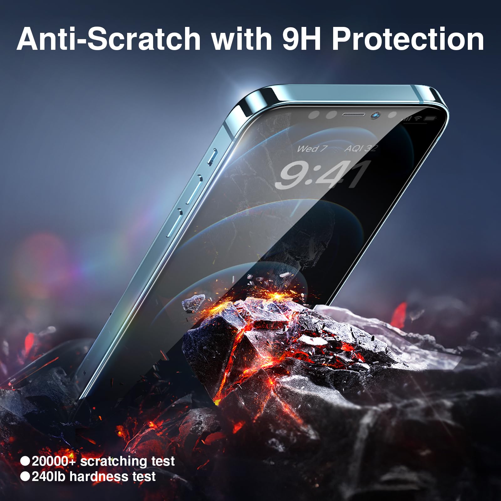 Smartdevil 2Pack For Iphone 12 Pro Max Screen Protector Privacy, 9H Top Shatterproof [Military Grade Protection ] Anti Spy Priva