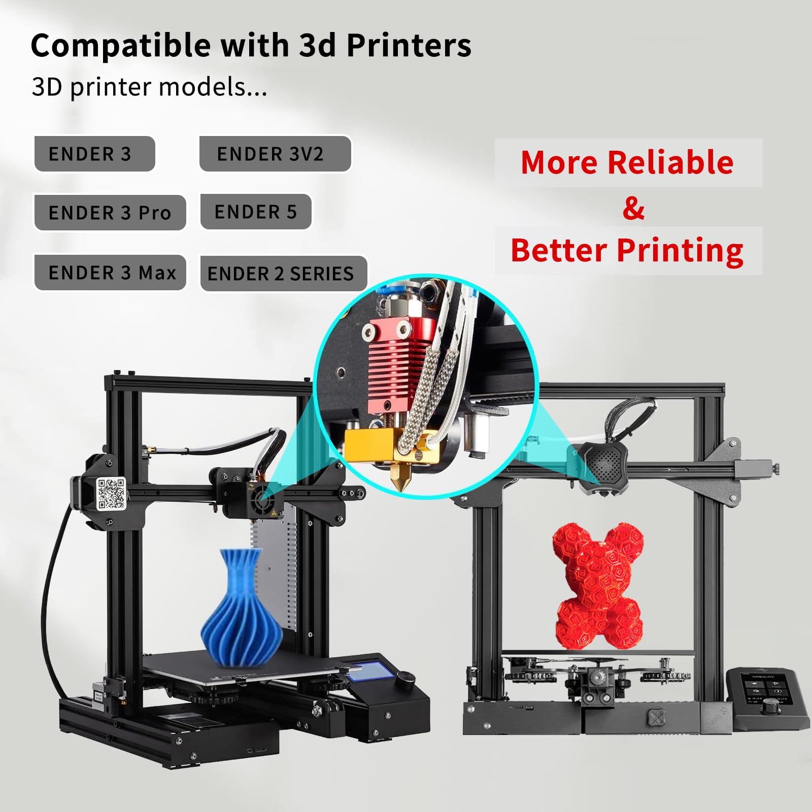 5Aplusreprap Ender 3 Hotend Upgrade: M3 Stud Thermistor,Fast Replaced, Compatible For Creality Ender 3 V2/Pro,Cr-10 J-Head Hoten