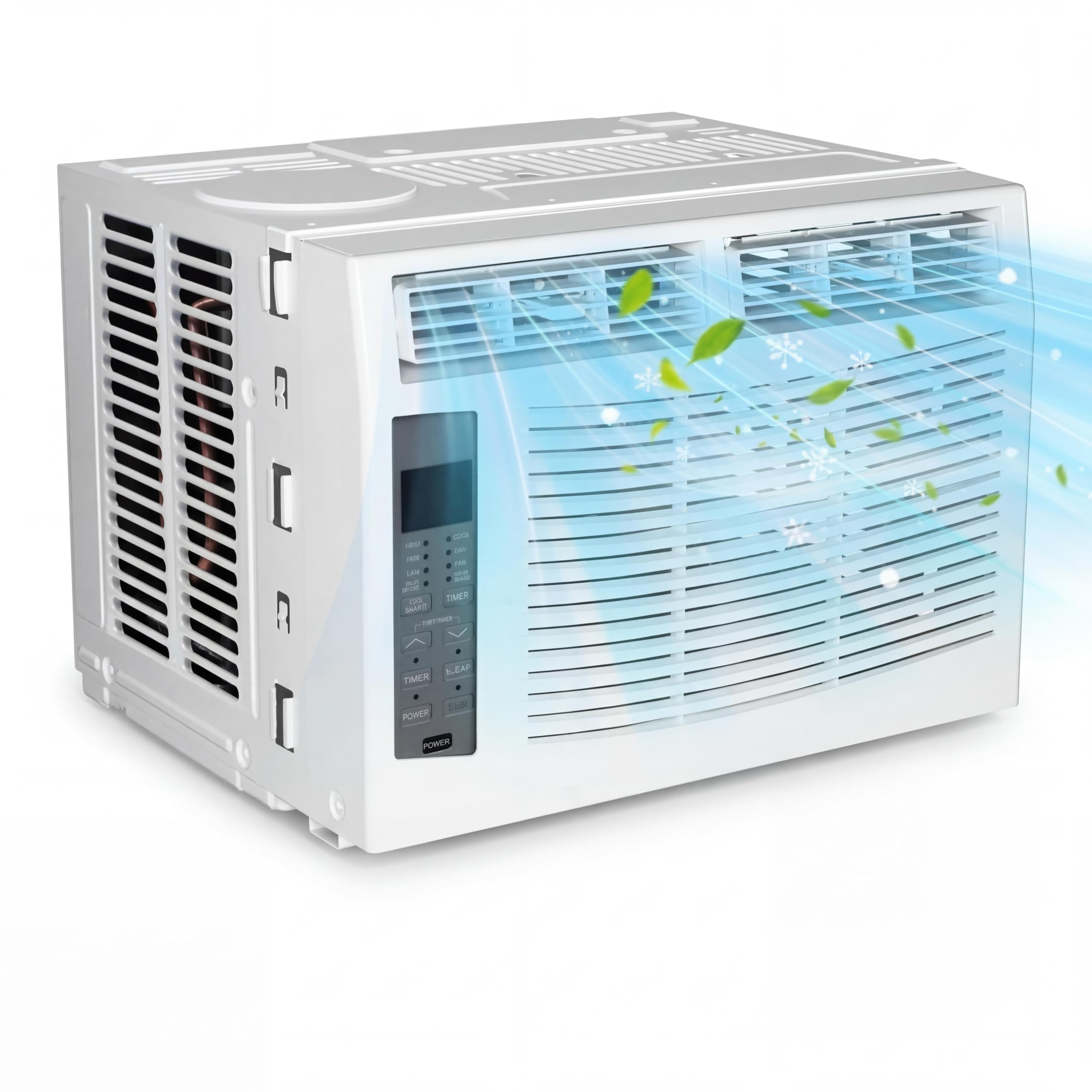 Towallmark 6,000 Btu Window Air Conditioner, Cools Up to 250 Sq. Ft with Cooling, Dehumidifier, 3 Fan Speed, Window-Mounted Room