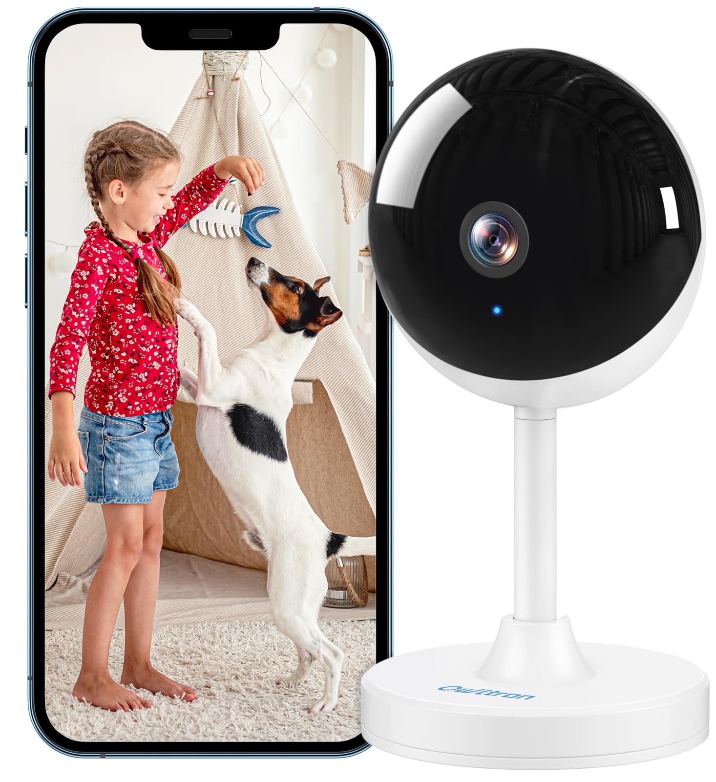 Owltron Indoor Security Camera 2K, 2.4Ghz Wifi Cameras For Home Security Baby Monitor Camera With Motion/Cry Detection, Pet & Do
