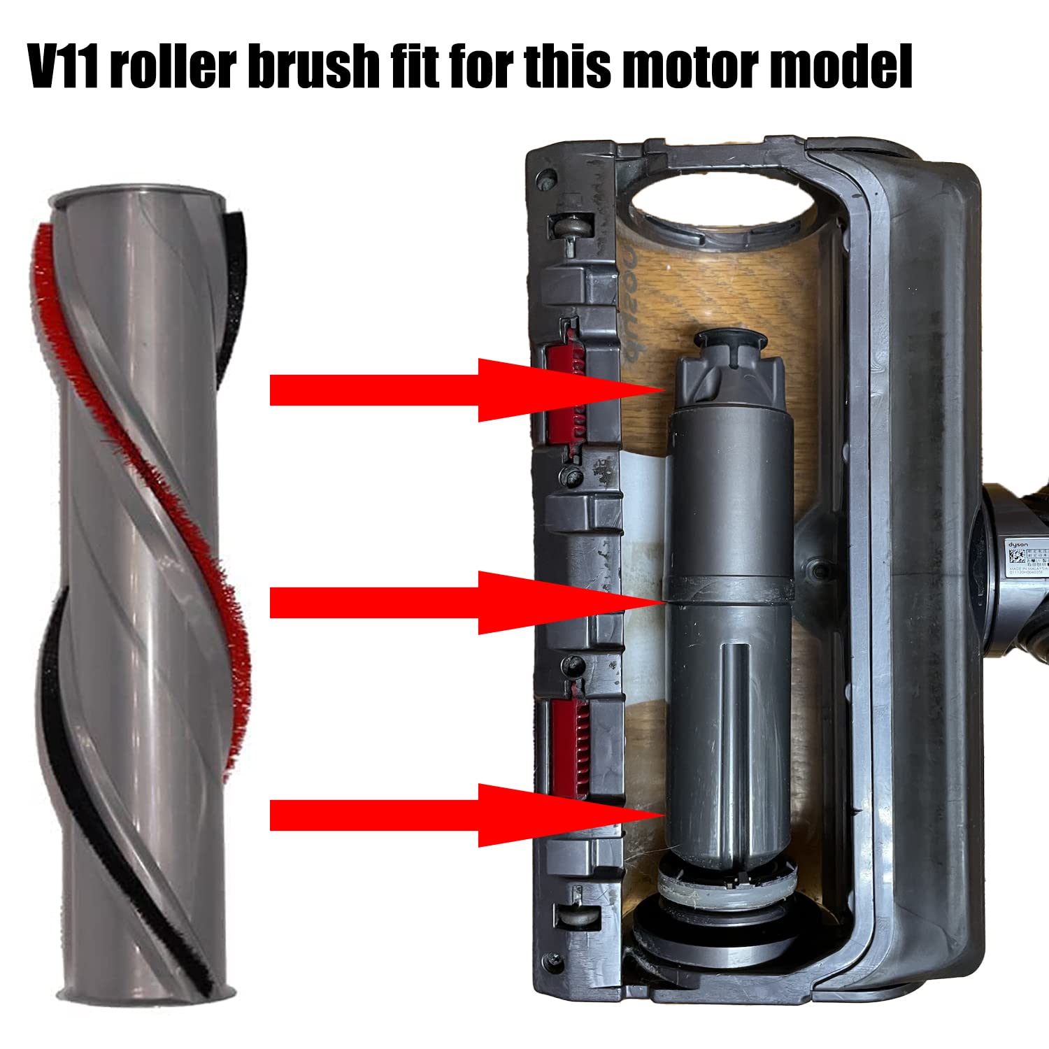 Odashen Roller Brush Roll Bar Replacement For Dyson V11 Cordless Vacuum Cleaner Part 970135 01, 970100 05