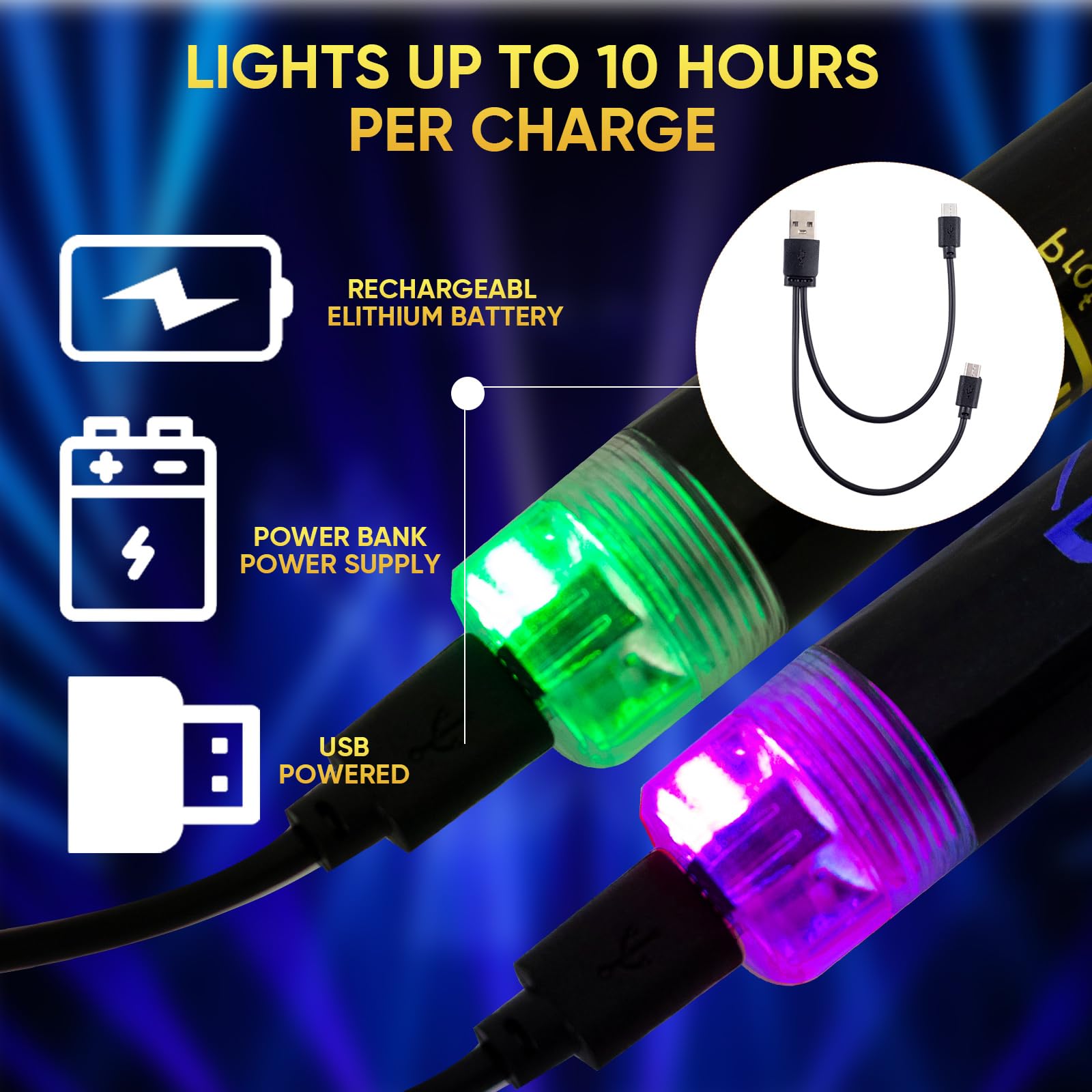 Light Up Drum Sticks Rechargeable 15 Color Changing Led Personalized Drumsticks For Adults Kids Drummer Gifts Drum Accessories