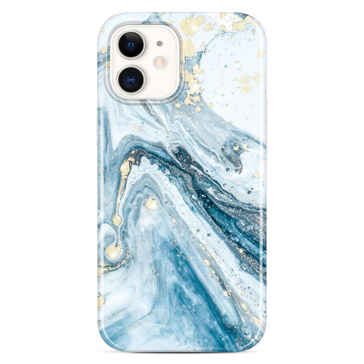 Jiaxiufen Gold Sparkle Glitter Case Compatible With Iphone 12 Mini Marble Design Slim Shockproof Tpu Soft Rubber Silicone Cover