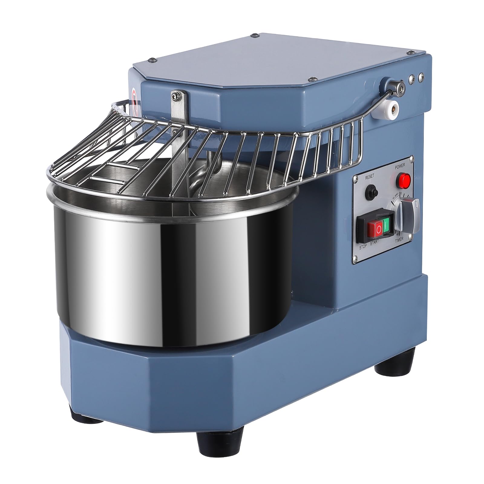 Commercial Dough Mixer 10.5Qt, 650W Dual Rotating Dough Kneading Machine with Stainless Steel Bowl, Security Shield & Timer, Hea