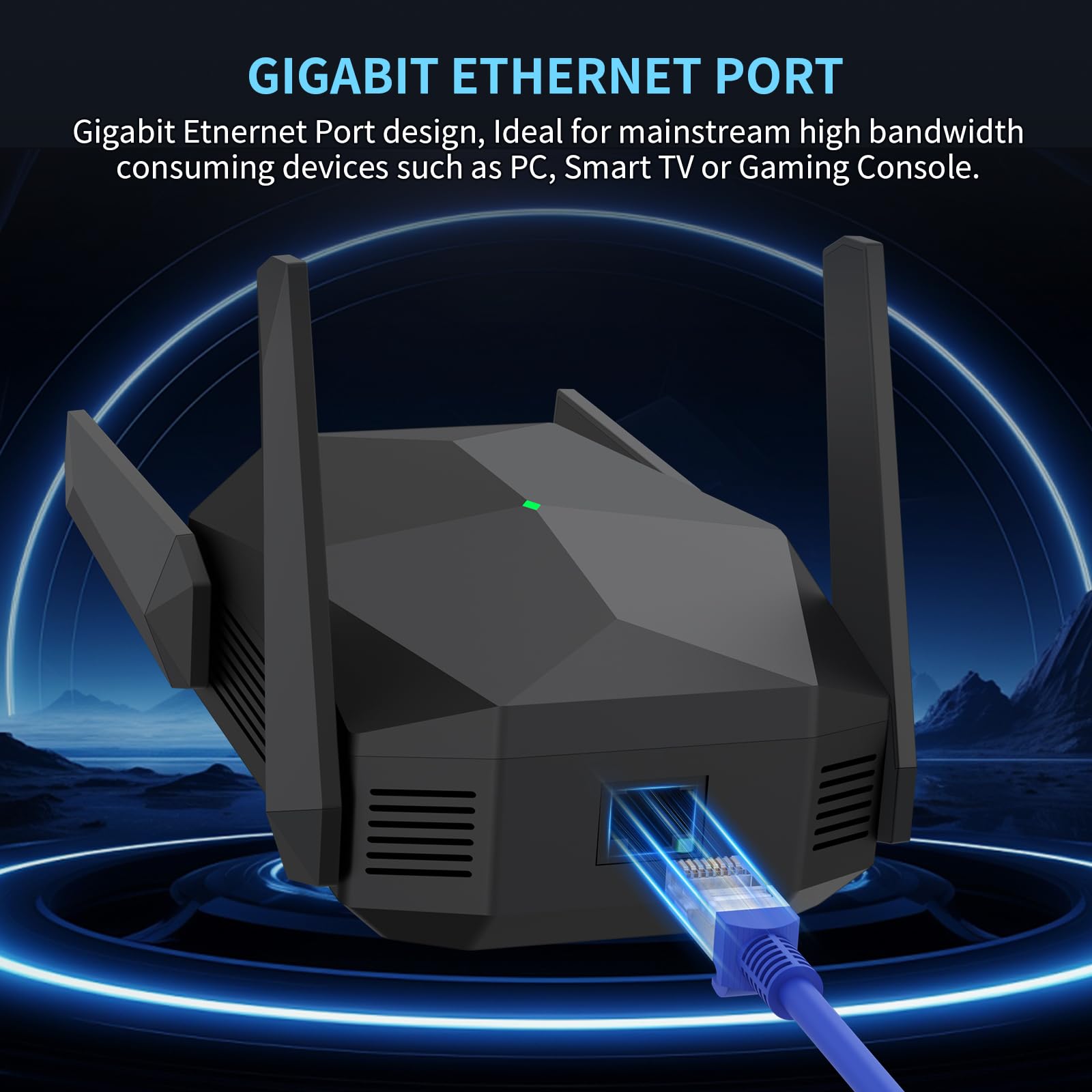 2025 Ax3000 Wifi 6 Range Extender, Wifi Extender Signal Booster With Gigabit Ethernet Port, Dual Band (2.4G&5.8G) Wifi Repeater