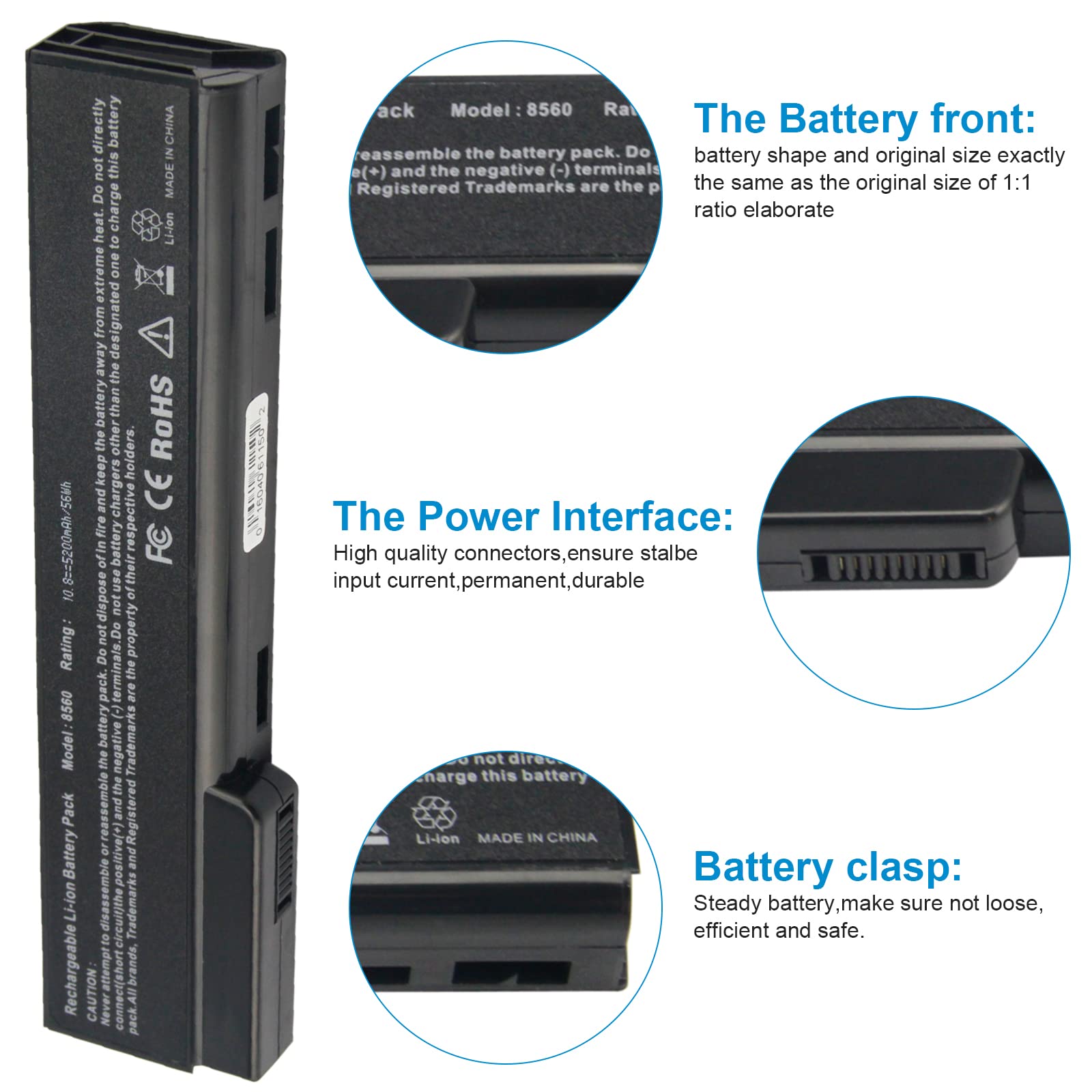 Futurebatt Laptop Battery For Hp Elitebook 8460P 8460W 8470P 8560P 8570P; Hp Probook 6360B 6460B 6465B 6470B 6560B 6565B 6570B N