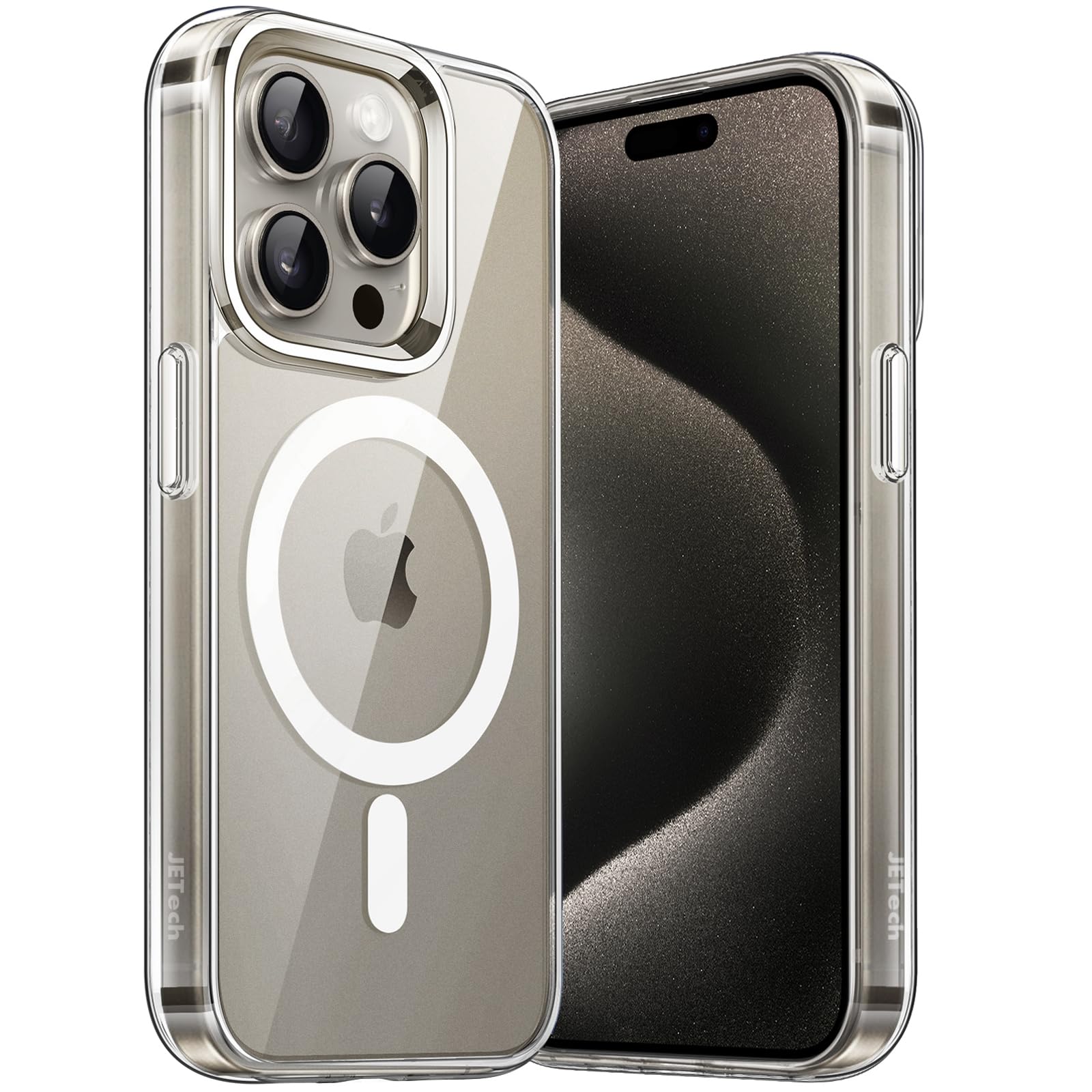JETech Magnetic Case for iPhone 15 Pro Max 6.7-Inch Compatible with MagSafe Wireless Charging, Shockproof Phone Bumper Cover, An