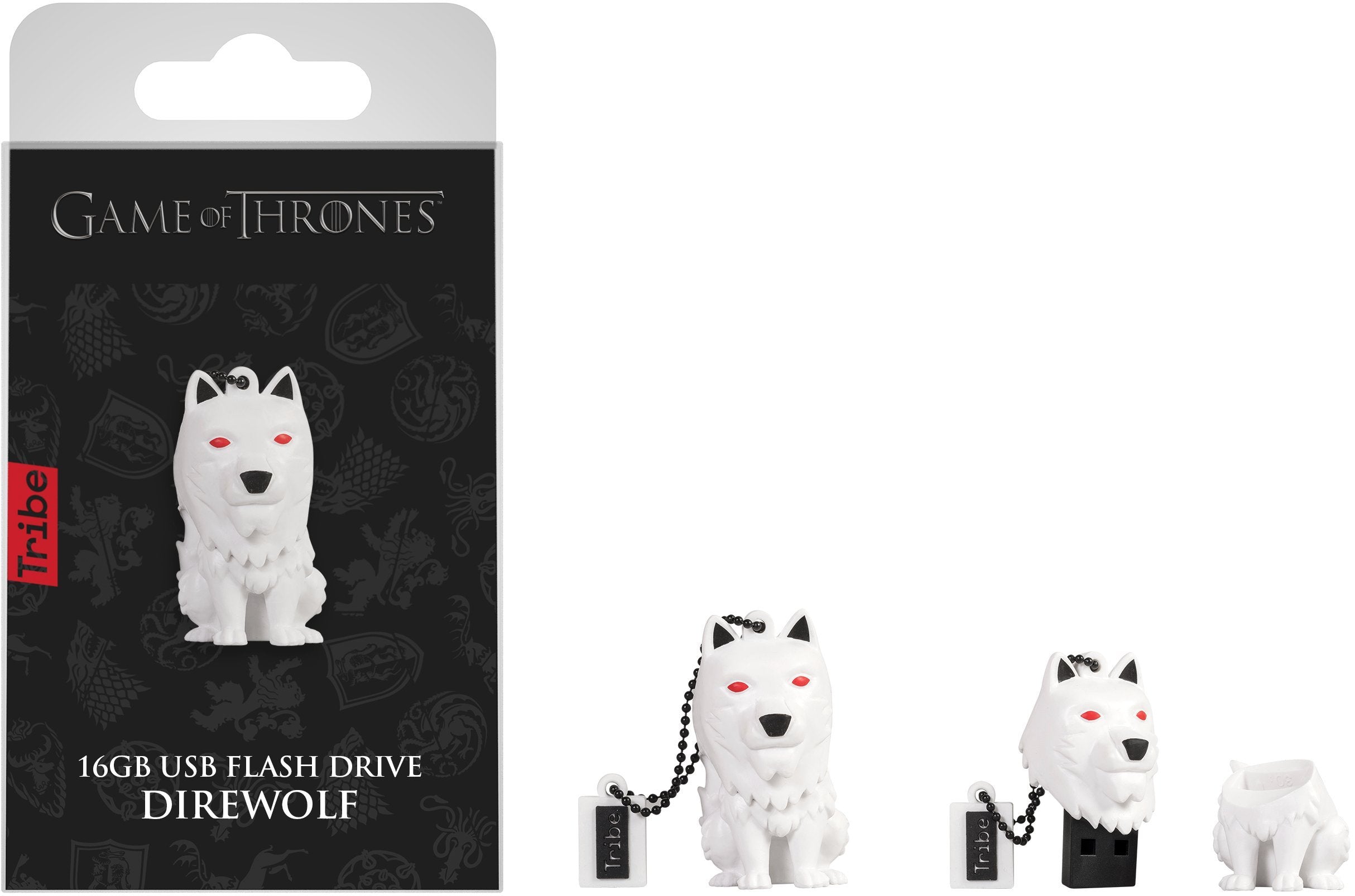 Tribe Games Of Thrones Pendrive Figure 16 Gb Funny Usb Flash Drive 2.0, Keyholder Key Ring, Ghost (Fd032502)