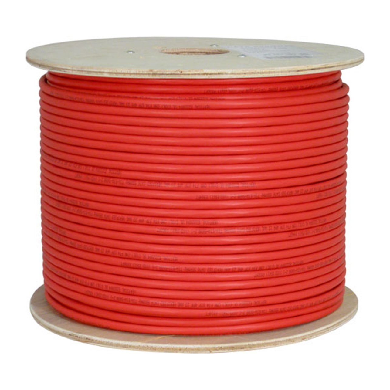 Vertical Cable Cat6A 10G, Shielded, 23AWG, Solid Bare Copper, PVC, 1000ft, Bulk Ethernet Cable, Red