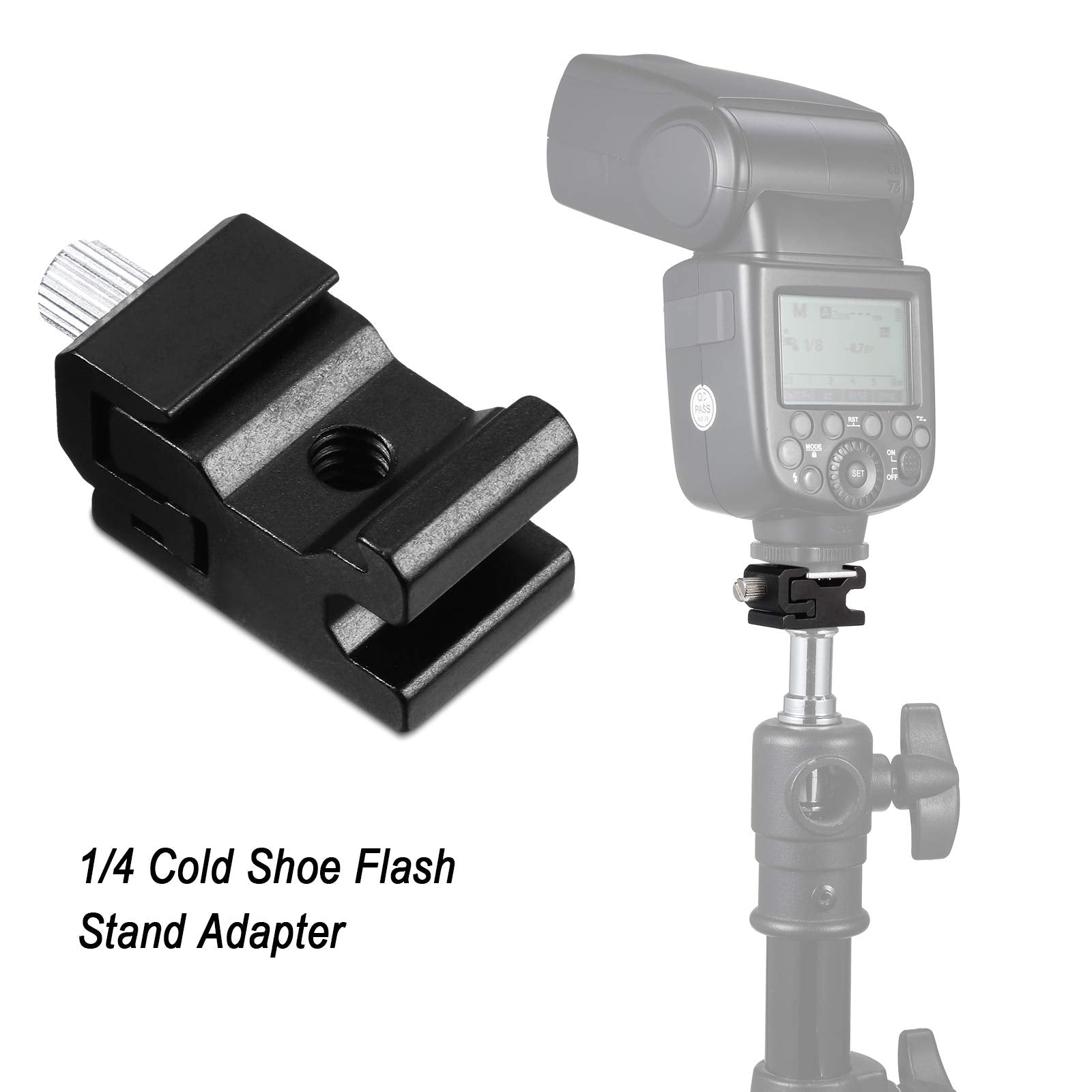 8 Pieces 1/4 Inch Cold Shoe Mount Adapter And Hot Shoe Flash Stand Adapter Kit For Dslr Camera Rig, Camera Flash Shoe Mounts For