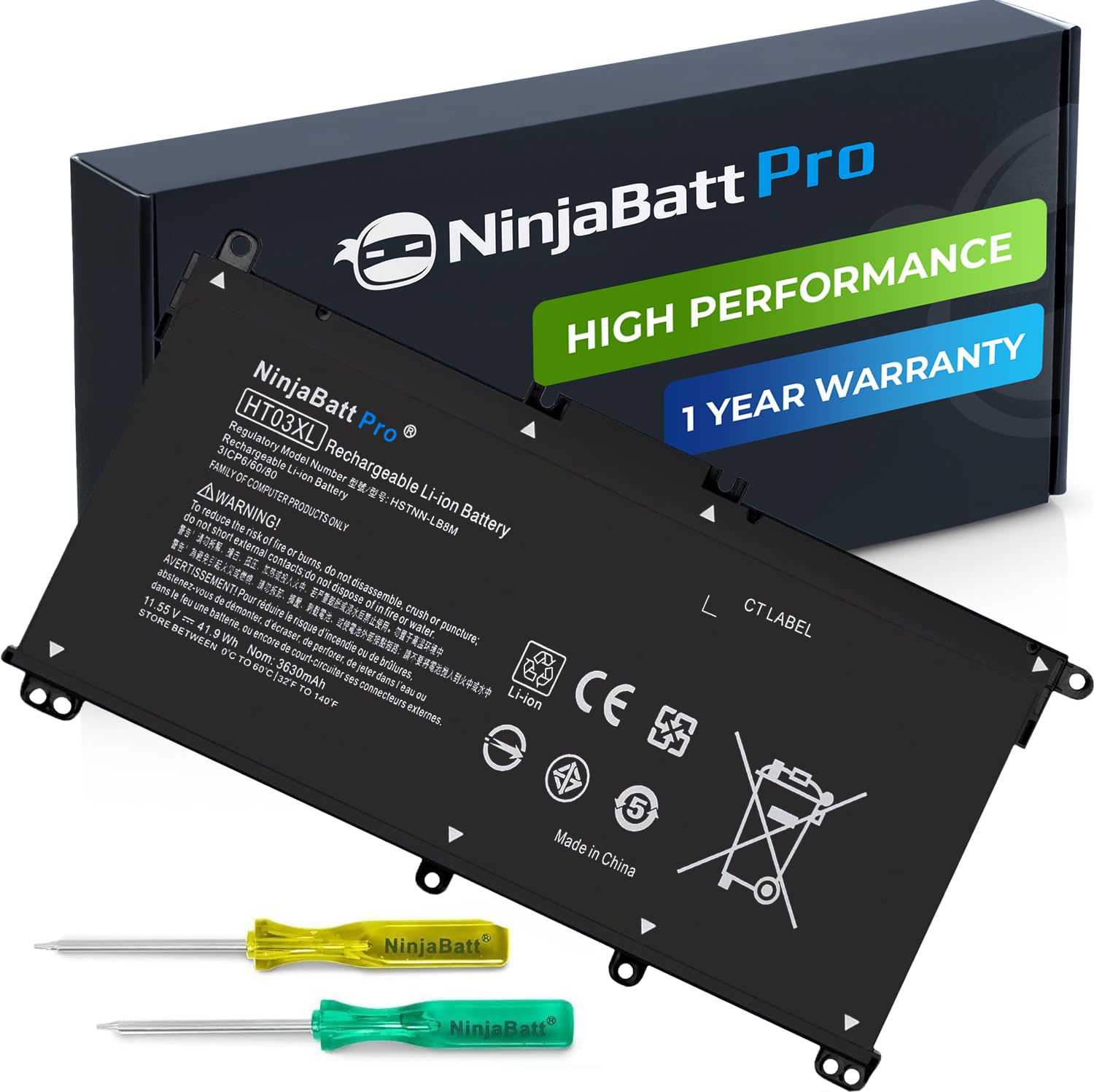 Ninjabatt Ht03Xl L11119 855 Battery For Hp Pavilion 15 Series   Fits 14 Ce/14 Cf/15 Db/15 Cs/15 Da/15 Dw/17 By/17 Ca   Replaceme