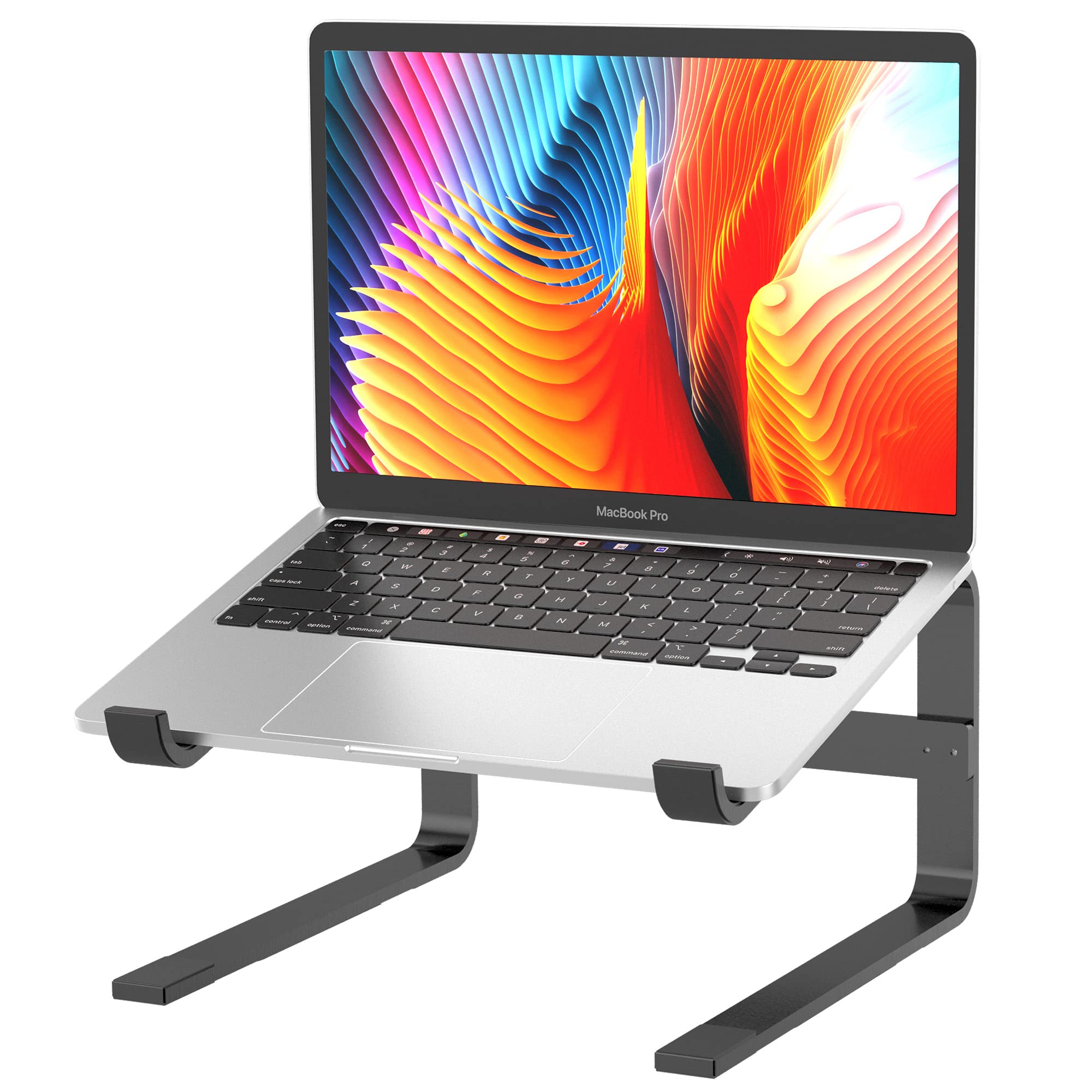 Talk Works Ergonomic Laptop Stand For Desk   Universal Compatibility Computer Monitor Riser Stand Pedestal For Desktop W/ Padded