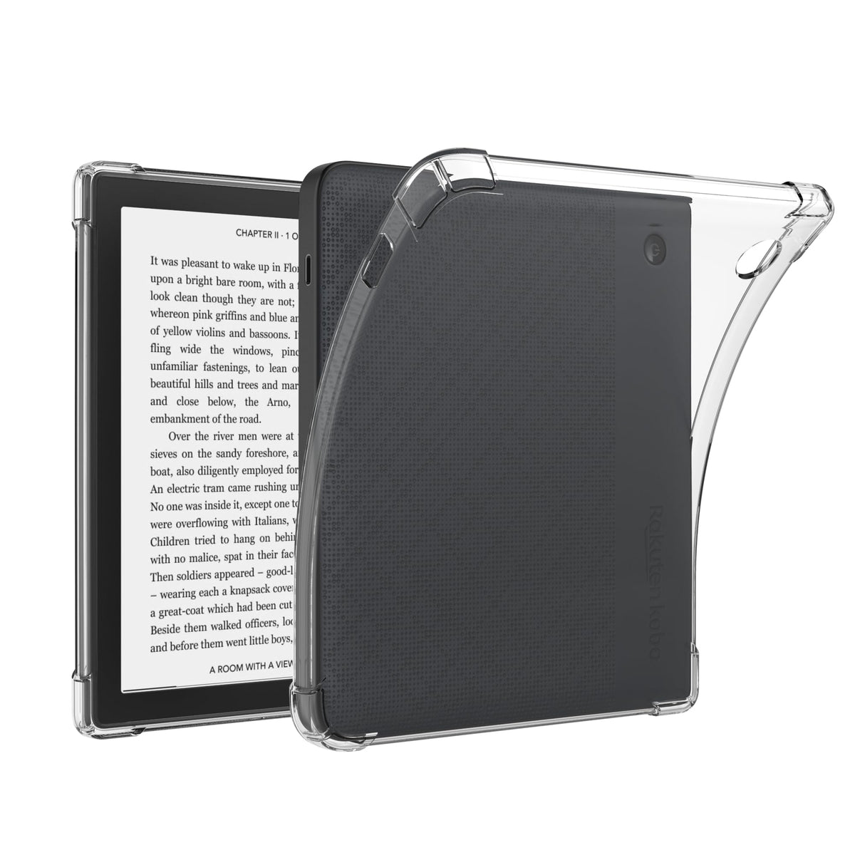 Laoshusheng Slim Clear Case For 7'' Kobo Libra 2 (2021 Released,Model N418)   Ultra Thin Lightweight Transparent Flexible Soft B
