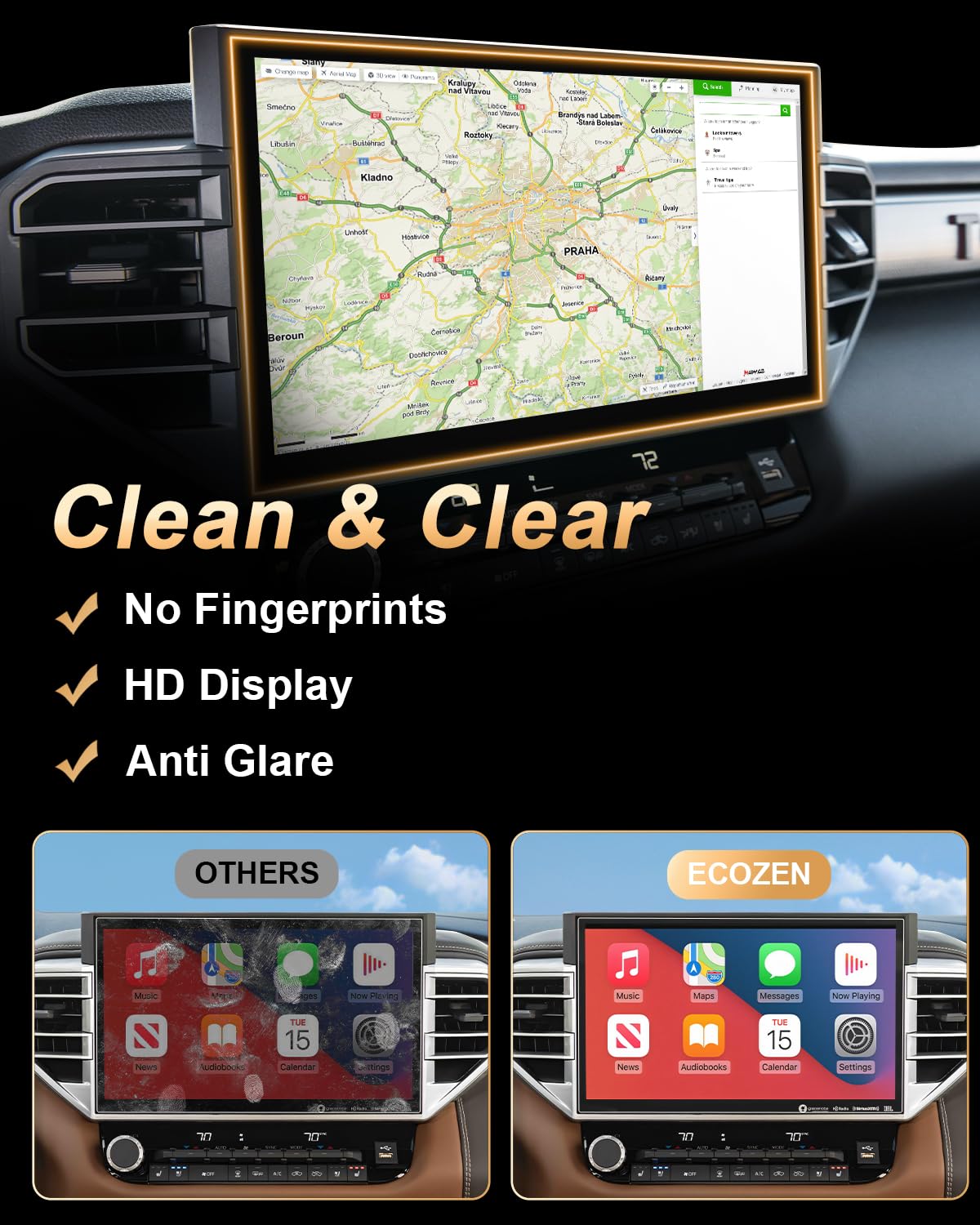 Ecozen Screen Protector For Tundra 2024 2023 2022 14 Inch Hd Tempered Glass Navigation Touchscreen Protector For 2024 2023 Sequo