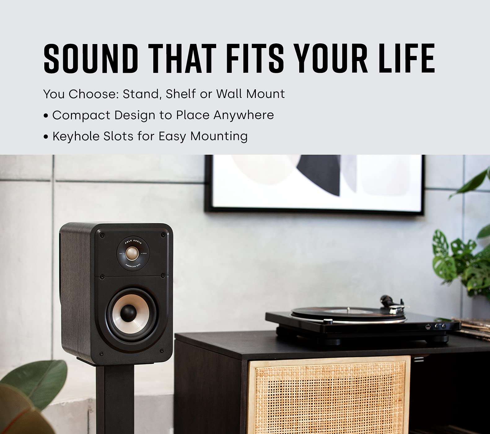Polk Audio Signature Elite Es20 Bookshelf Speaker   Hi Res Audio Certified, Dolby Atmos & Dts:X Compatible, 1'' Tweeter & 6.5''