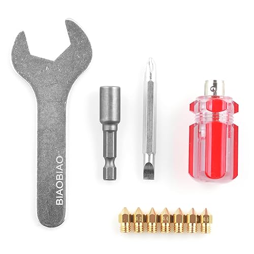 Biaobiao 3D Printer Mk8 Nozzles Cr 10 Nozzle + 4 Diy Tools For 3D Printer Nozzle Change Replacement